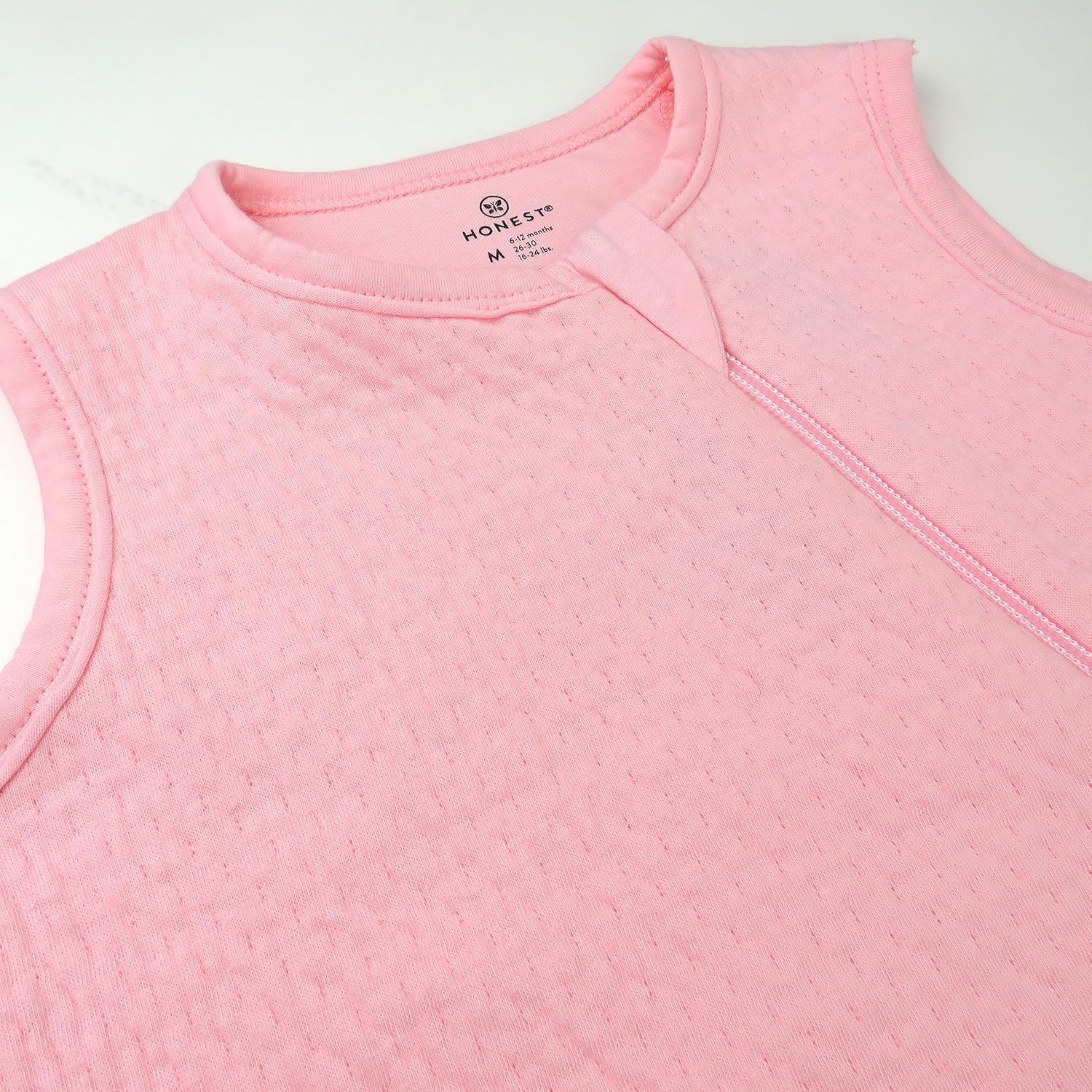HonestBaby Mantas estándar para bebé, sacos de dormir, transición, 100% algodón orgánico, para bebés, niños, niñas, unisex, crema de fresa, talla M