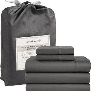 LANE LINEN – Sábanas tamaño Split King para cama ajustable, 450 hilos, 100% algodón, 2 sábanas bajeras individuales XL, con bolsillo profundo, LANE LINEN – Sábanas tamaño Split King para cama ajustable, 450 hilos, 100% algodón, 2 sábanas bajeras individuales XL, con bolsillo profundo,