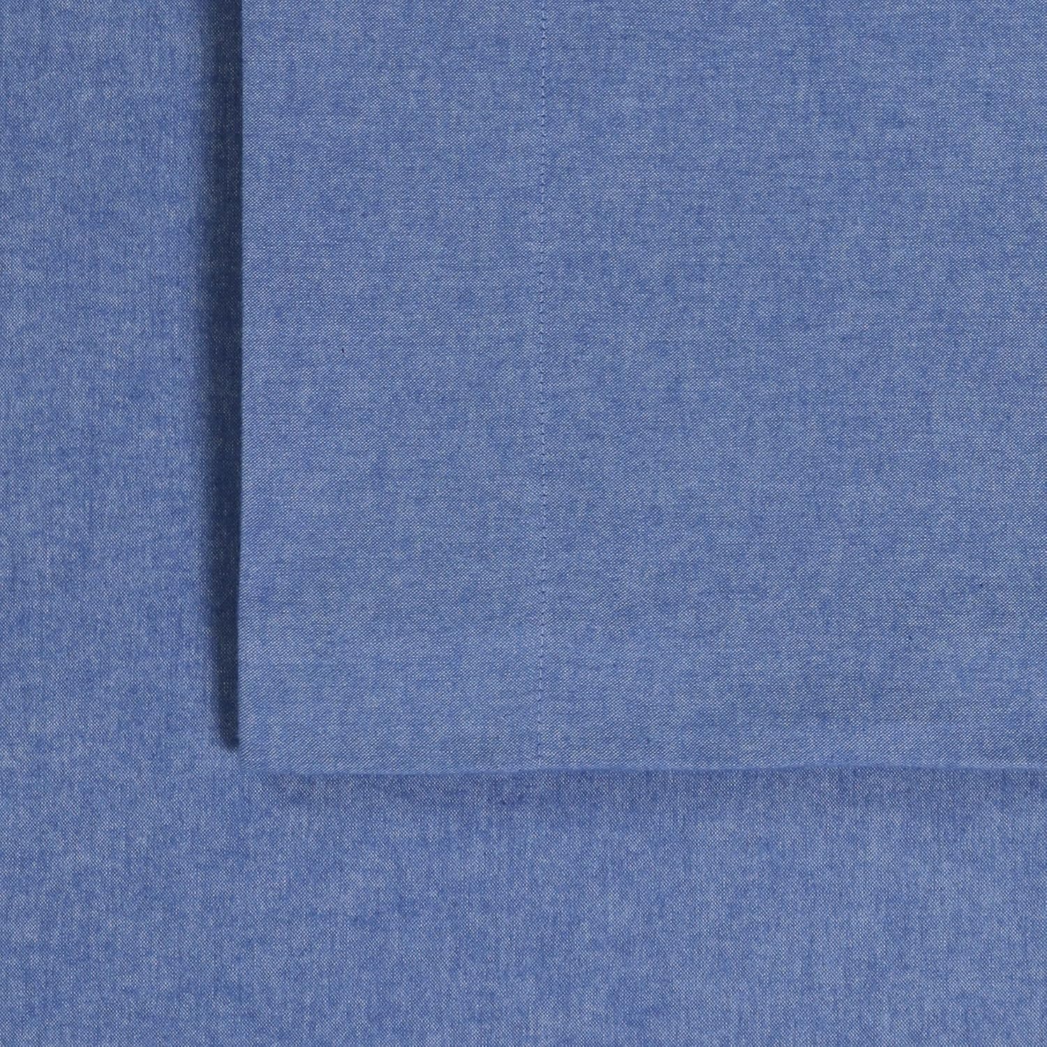 Tribeca Living – Juego de sábanas de 100% franela de algodón de hilo portugués teñido, ropa de cama suave, bolsillos extraprofundos, 4piezas,