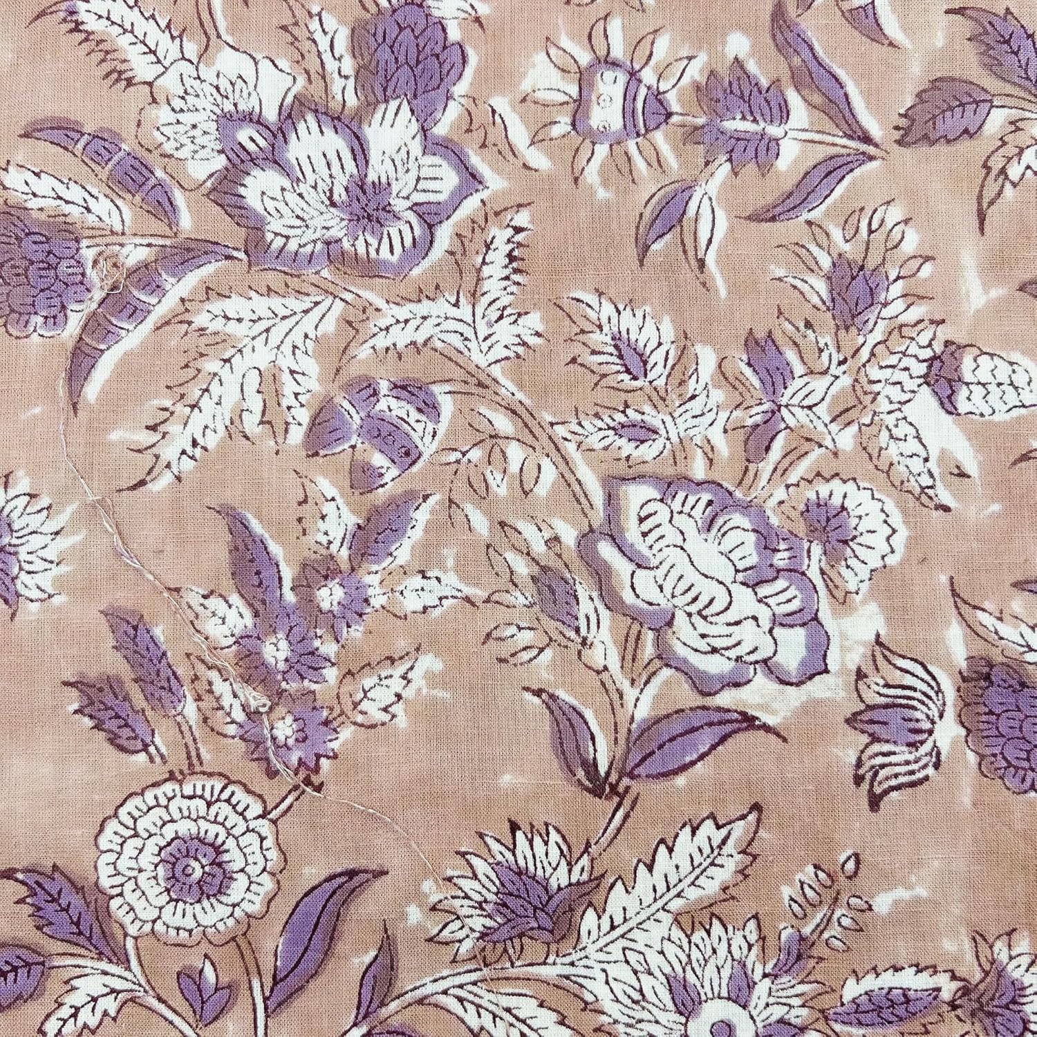 E-Tailor Blooming Beauty tela de algodón floral de The Yard para manualidades creativas, 3 yardas, floral, castor