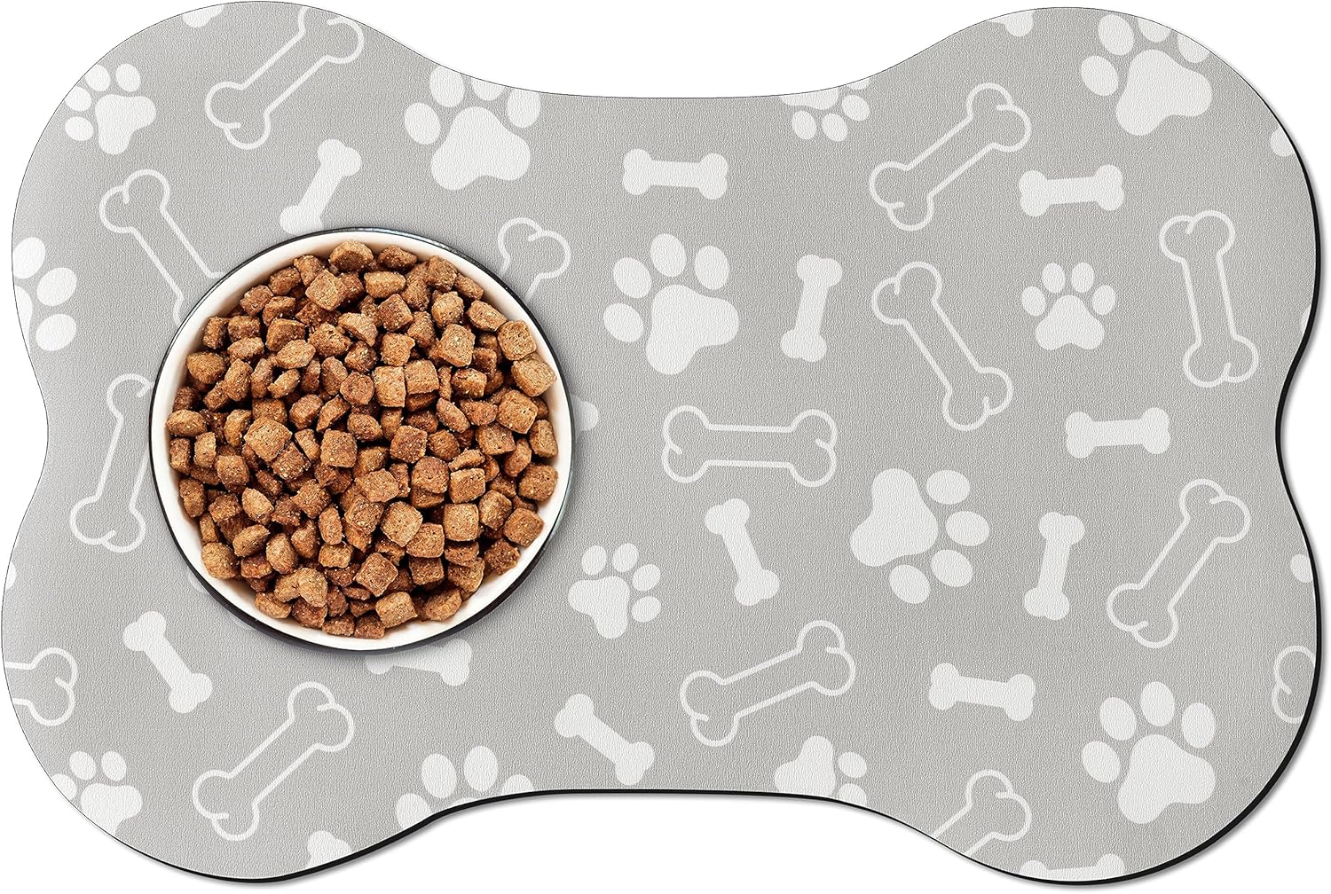 GROBRO7 Tapete absorbente de alimentación para mascotas, tapete de secado rápido para perros para alimentos y agua, dispensador de riego con forma