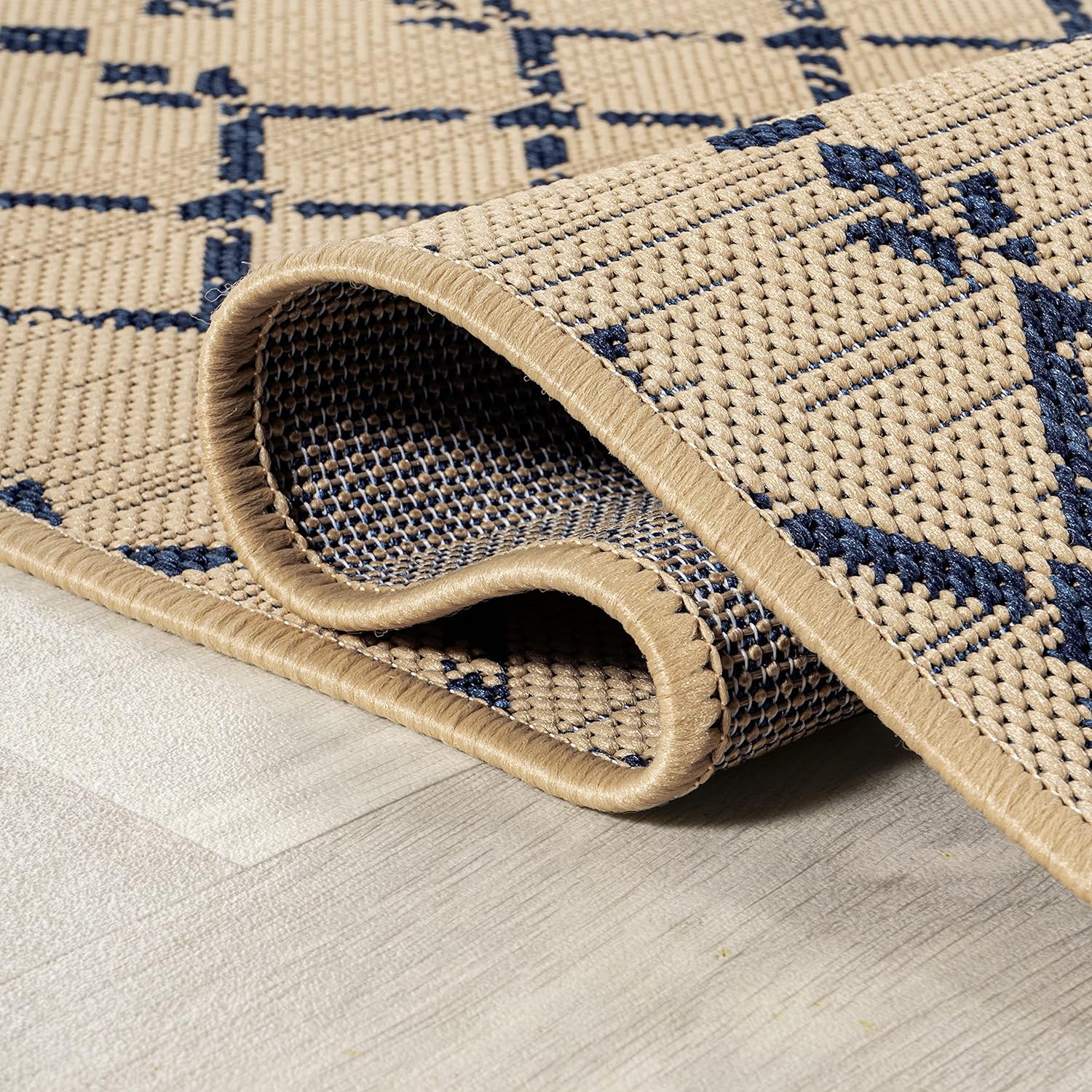JONATHAN Y – Alfombra marroquí Ourika tejida con textura geométrica para interiores y exteriores, estilo bohemio, rústico, fácil limpieza, no suelta