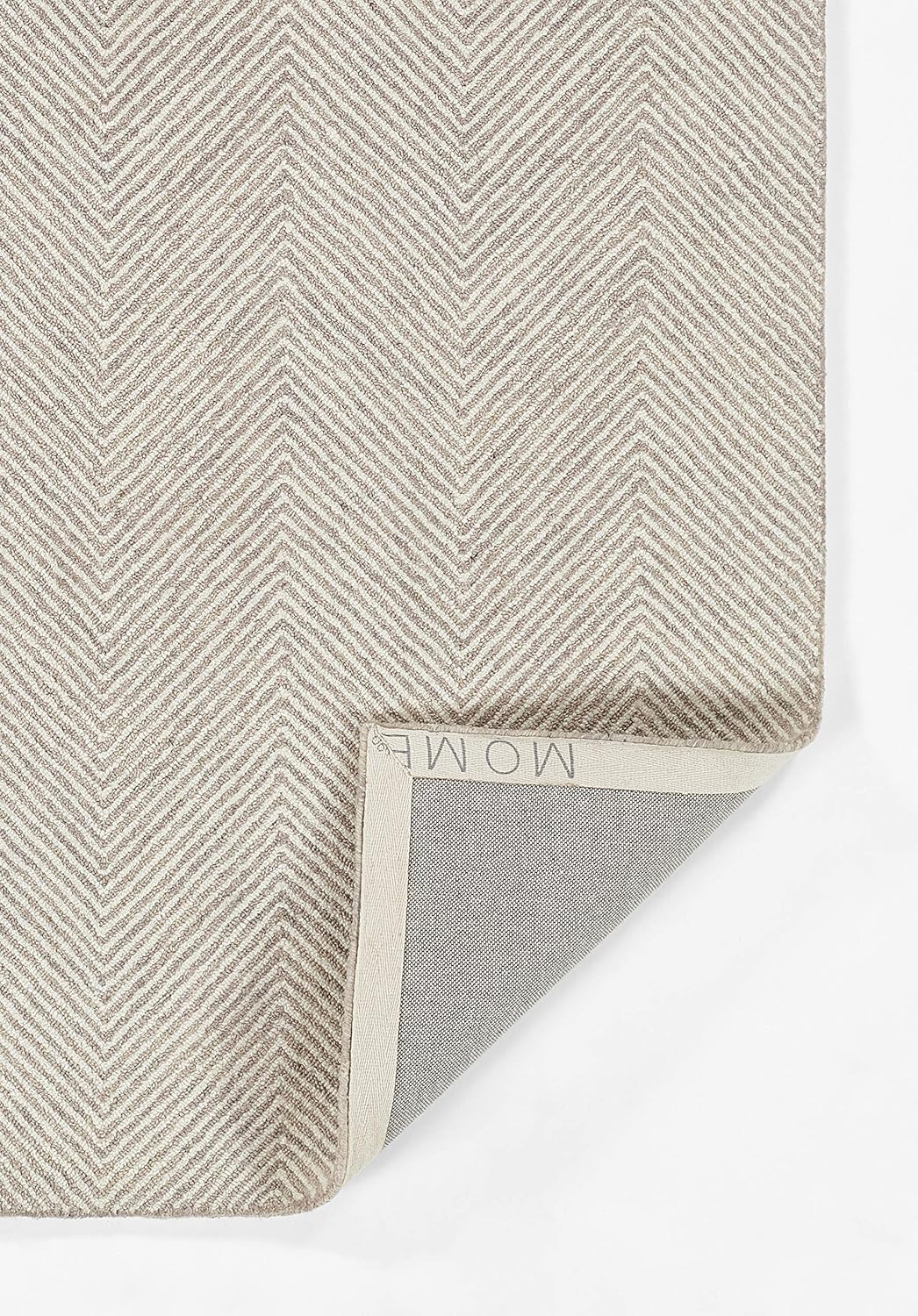 Momeni Charles – Alfombra de lana copetuda a mano para interiores, color gris topo, 2 x 3 pies