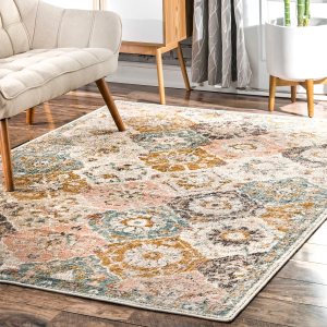 nuLOOM Gisele – Alfombra tradicional vintage, 4 x 6, multicolor nuLOOM Gisele – Alfombra tradicional vintage, 4 x 6, multicolor