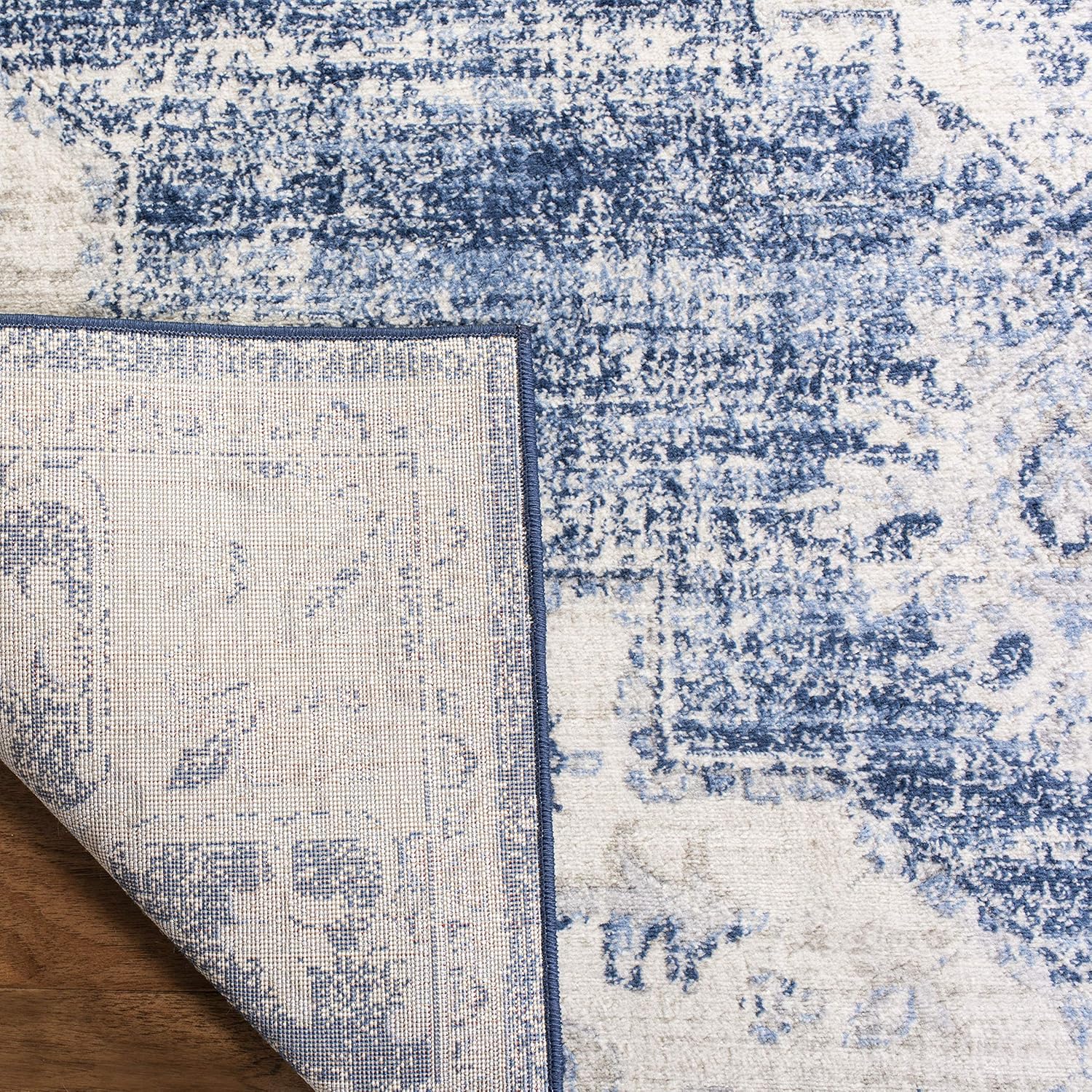 SAFAVIEH Alfombra bohemia SAFAVIEH estilo medallón antiguo, colección Brentwood BNT865A, no suelta fibra, resistente a las manchas, ideal para sala