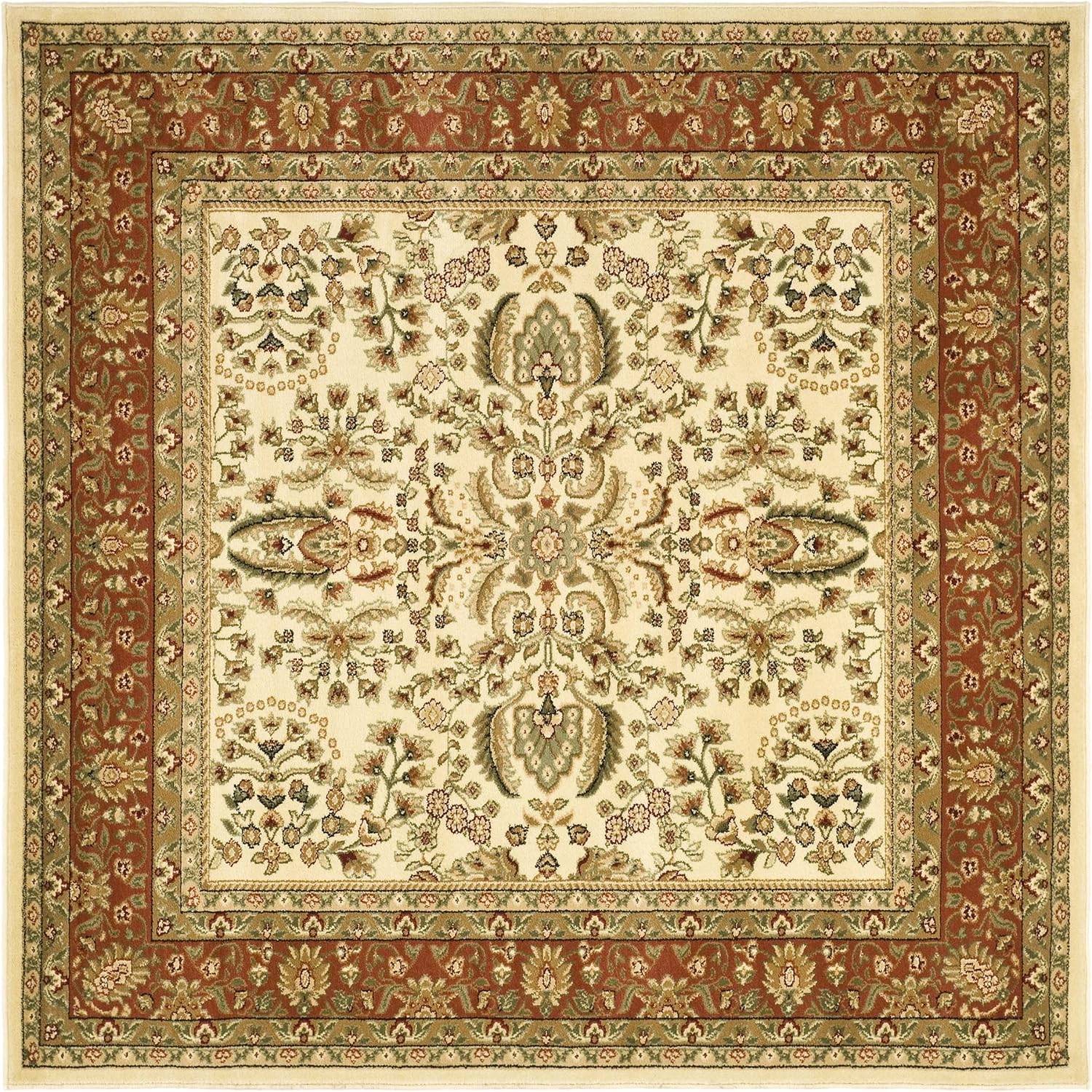 Safavieh Lyndhurst Collection, LNH214A, tapete oriental tradicional en rojo y negro, Polipropileno