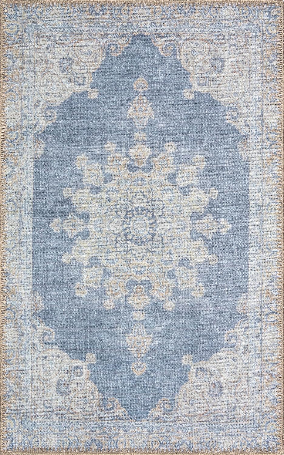 RugOver Alfombra lavable a máquina, apta para mascotas y antideslizante, para interiores, para cocina, baño, sala de estar, decoración del piso del