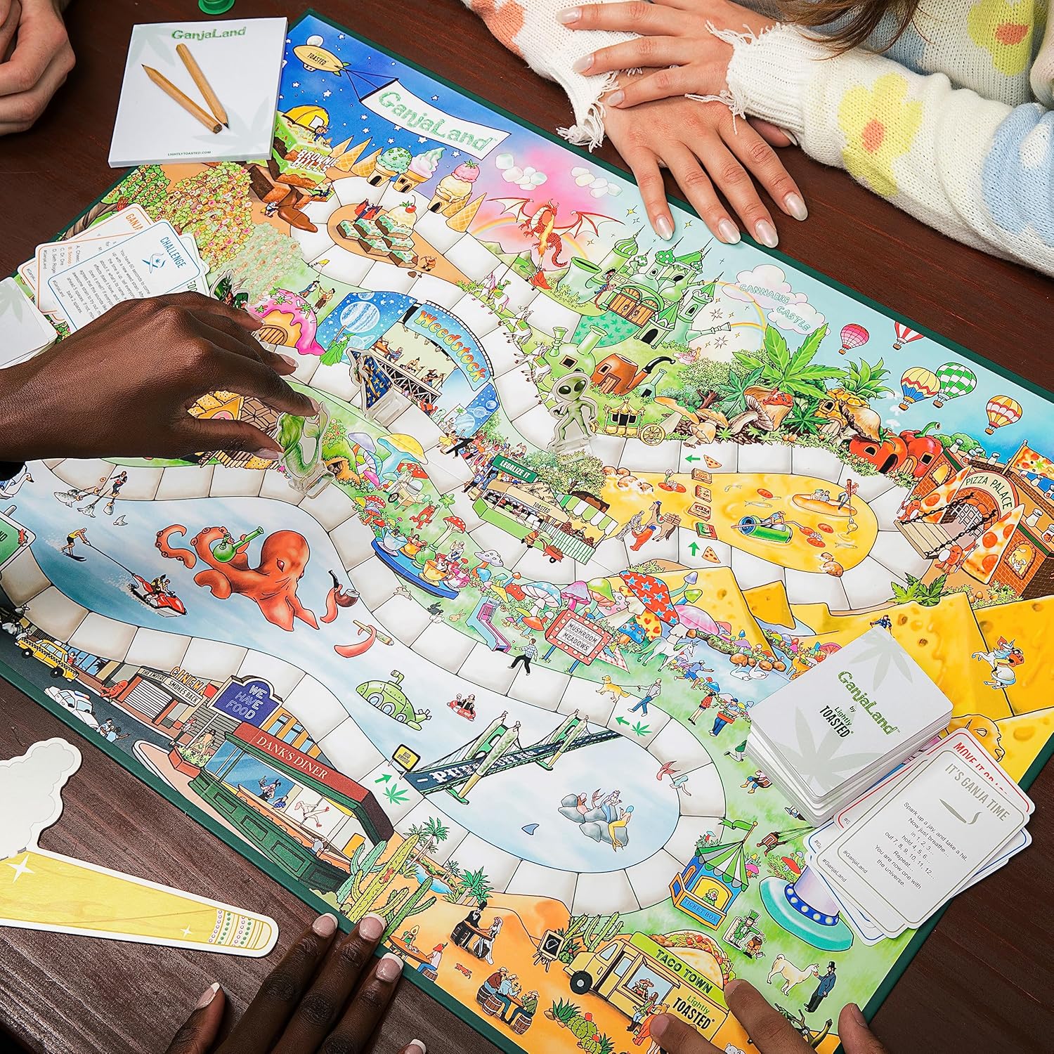 WHAT DO YOU MEME Ganjaland – Paquete de expansión  Más cartas para The Epic Stoner Game Night Adventure Medium