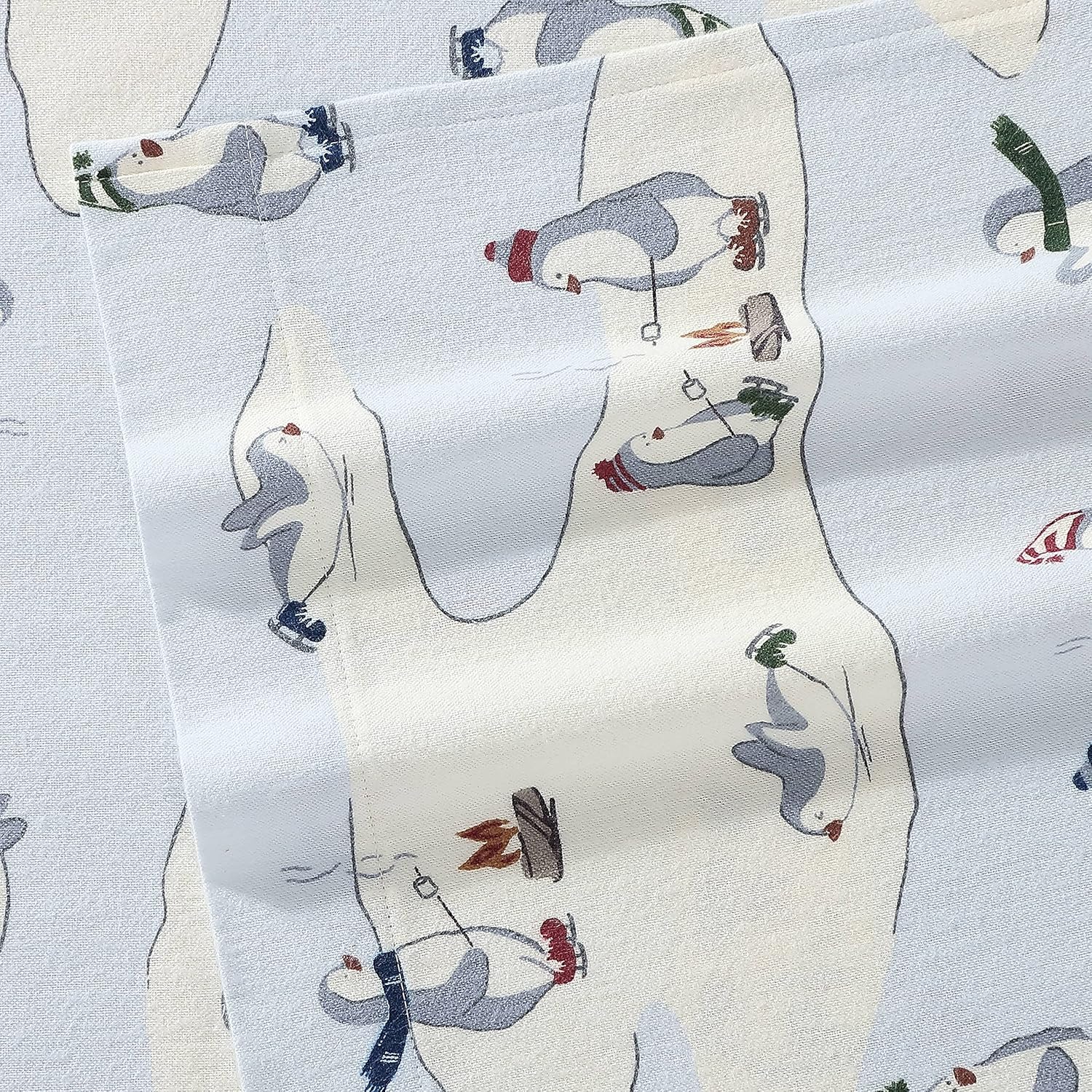 Eddie Bauer – Juego de sábanas de tamaño Queen, de franela de algodón, cepillado para mayor suavidad, acogedora decoración para el hogar (Skating