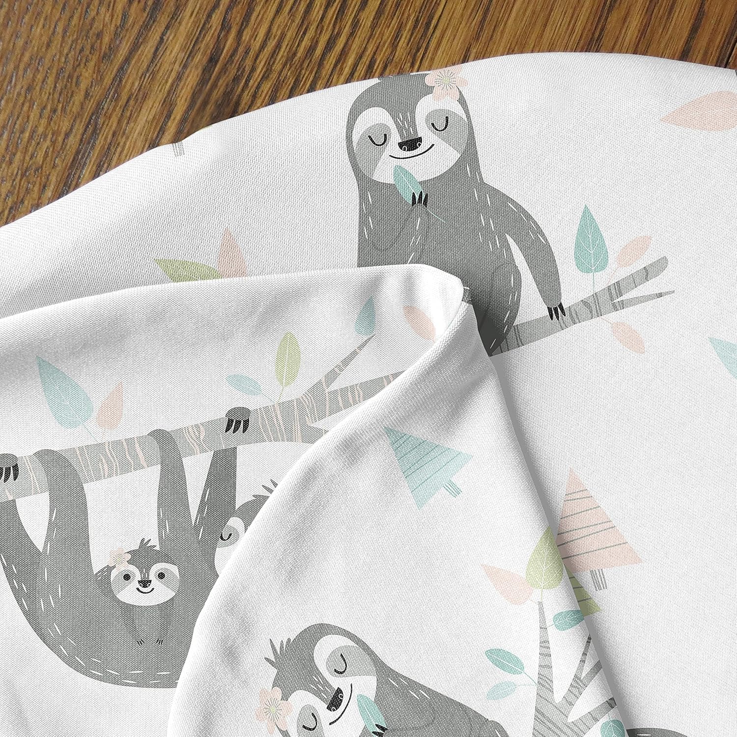 Sweet Jojo Designs Pink Jungle Sloth – Conjunto de gorro de punto elástico para bebé, saco de dormir de punto elástico, saco de dormir para bebé,