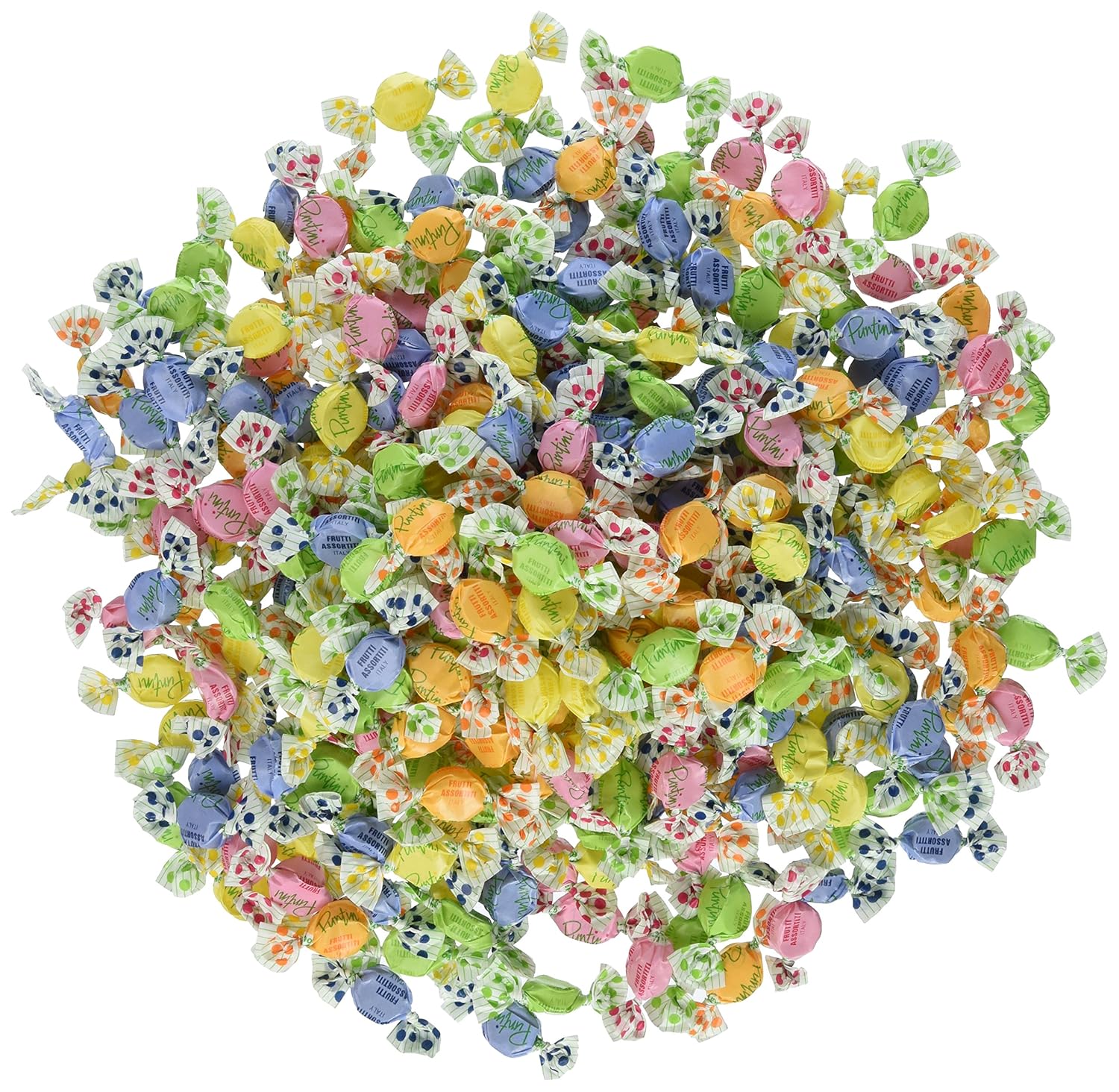 Chipurnoi Chips Puntini Fruit Candy 1300ct Bolsa (3 Lb 6.5 Oz)