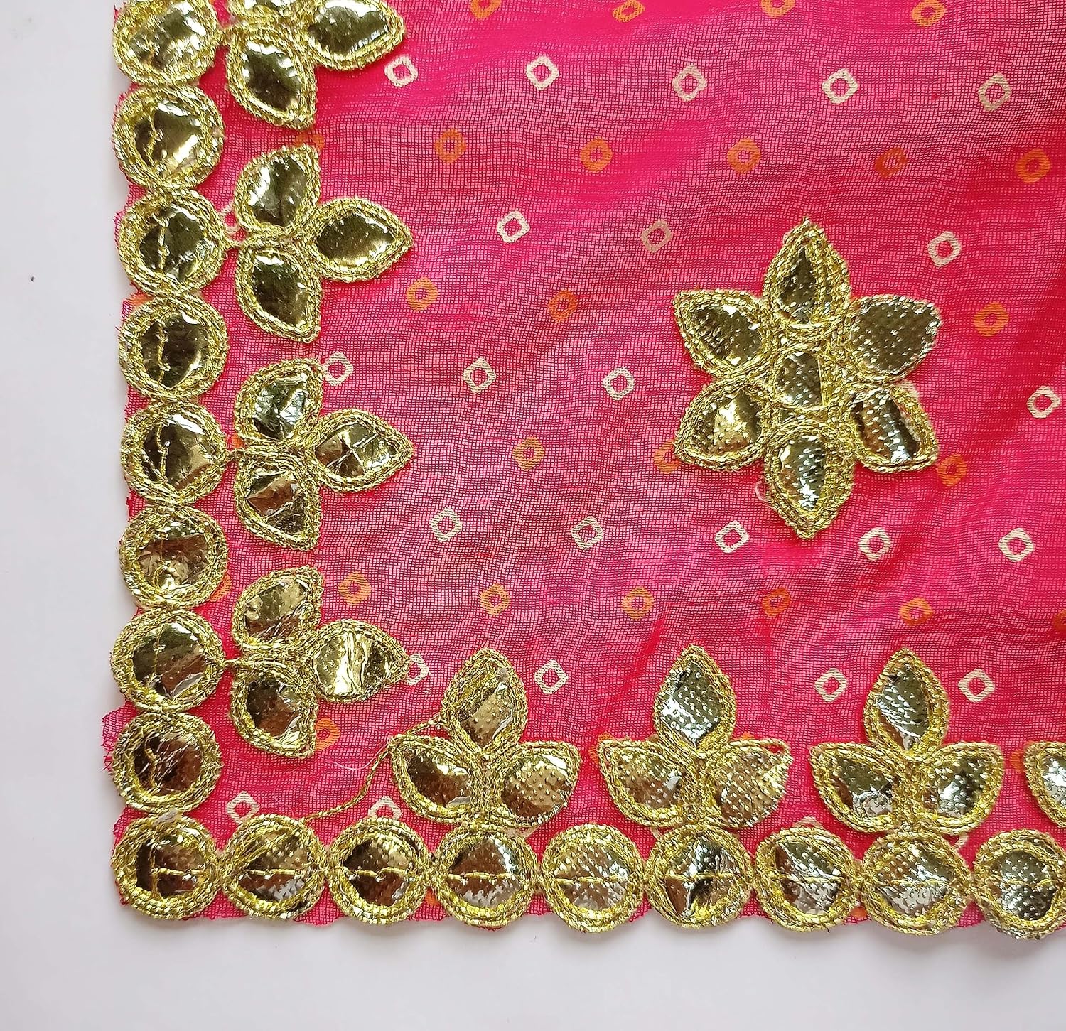 Handmade Pooja Mat Aasan, Swastik Cloth for Puja Cloth MatMandir, Temple, Home, Office, Base, Chawki, Slab, Mataji Chunari Red O