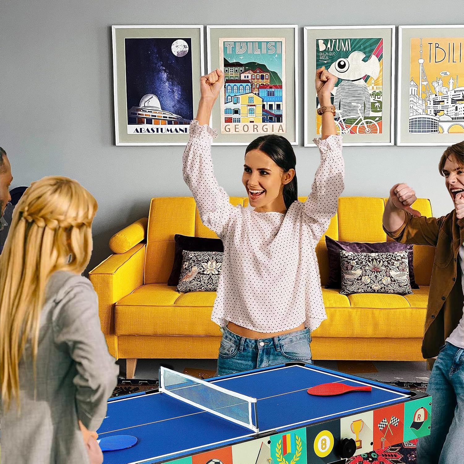 Multi Game Table HLC 48 inch Multi Game Combination Table Set 4ft Game Table