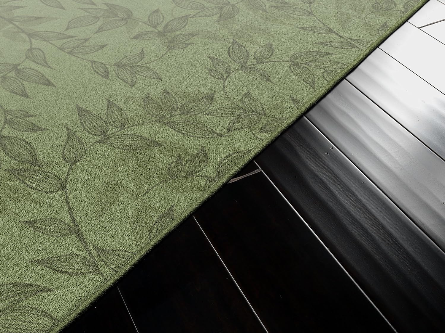 Brumlow MILLS Alfombra de área para interiores con diseño floral simple entrelazado para interiores con patrón de impresión colorida, perfecta para