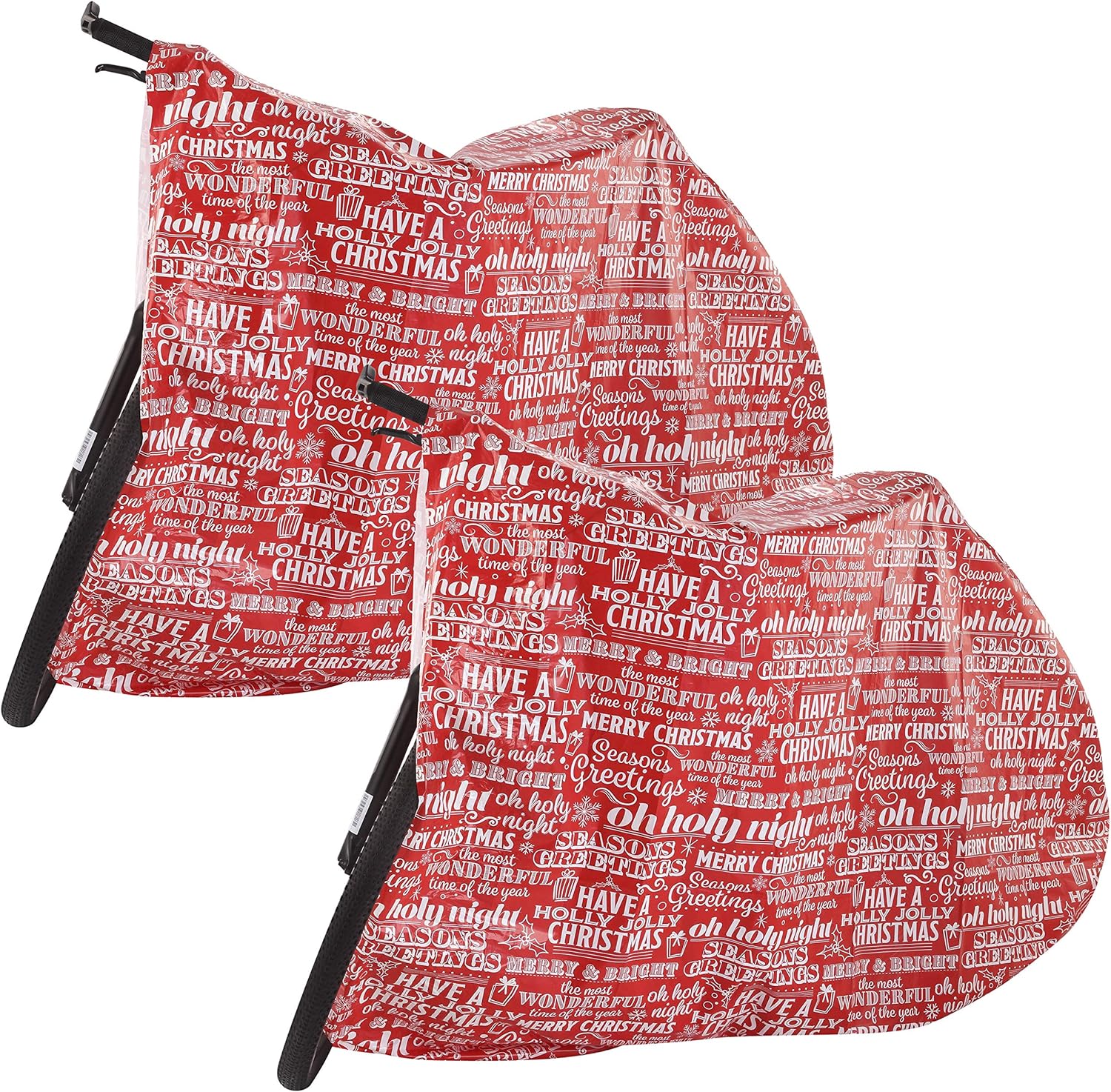 JOYIN 2 bolsas grandes de regalo de bicicleta de Navidad de 72 x 60 pulgadas con etiquetas de regalo para fiestas de Navidad, reuniones familiares