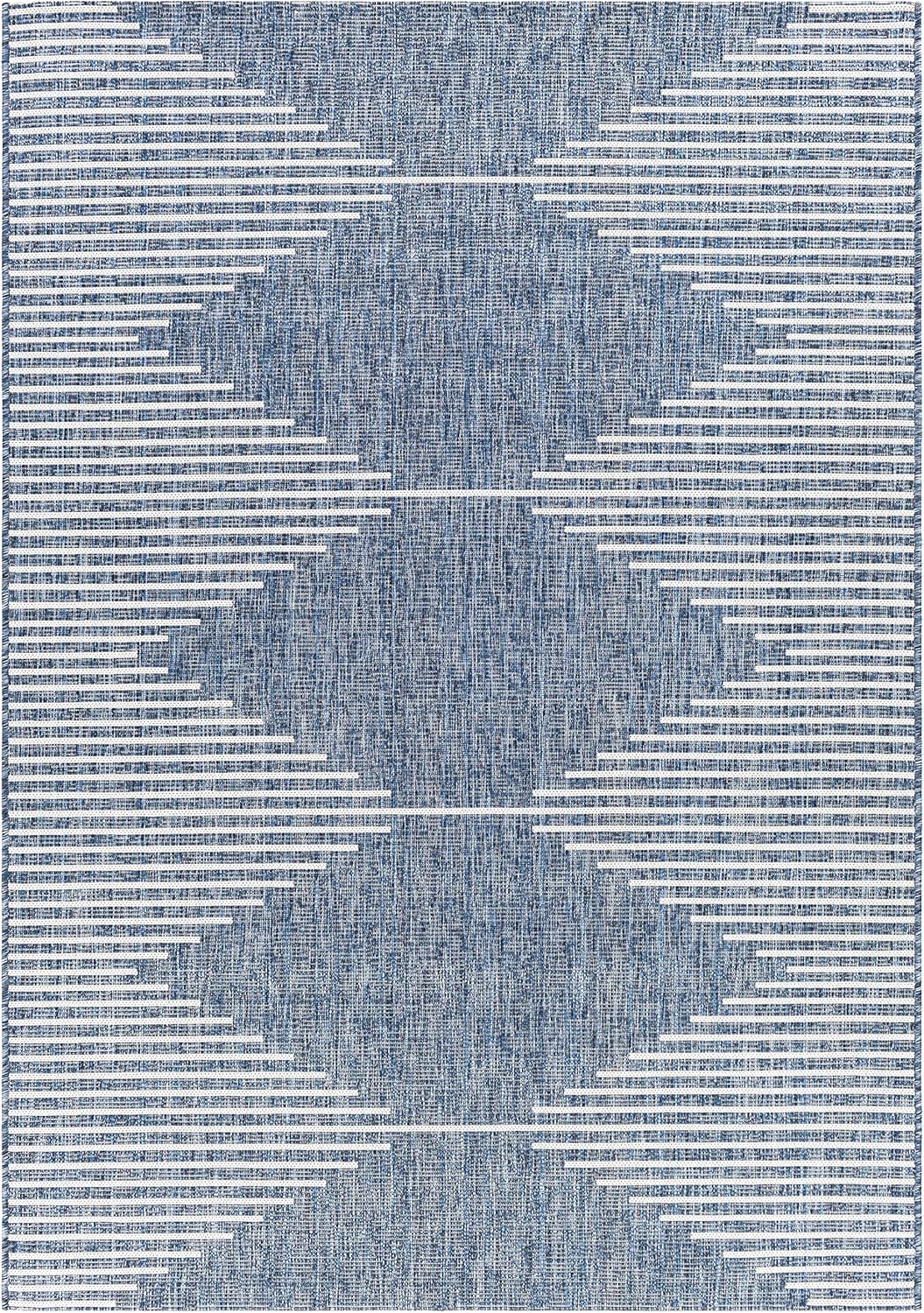 Mark&Day – Alfombras para exteriores, de 5 x 7 pies, color azul brillante, para interiores y exteriores, color azul brillante, que no se desprende,