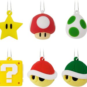 Hallmark Nintendo Super Mario – Adornos de Navidad en miniatura de 1 pulgada, juego de 6 mini, inastillables Hallmark Nintendo Super Mario – Adornos de Navidad en miniatura de 1 pulgada, juego de 6 mini, inastillables