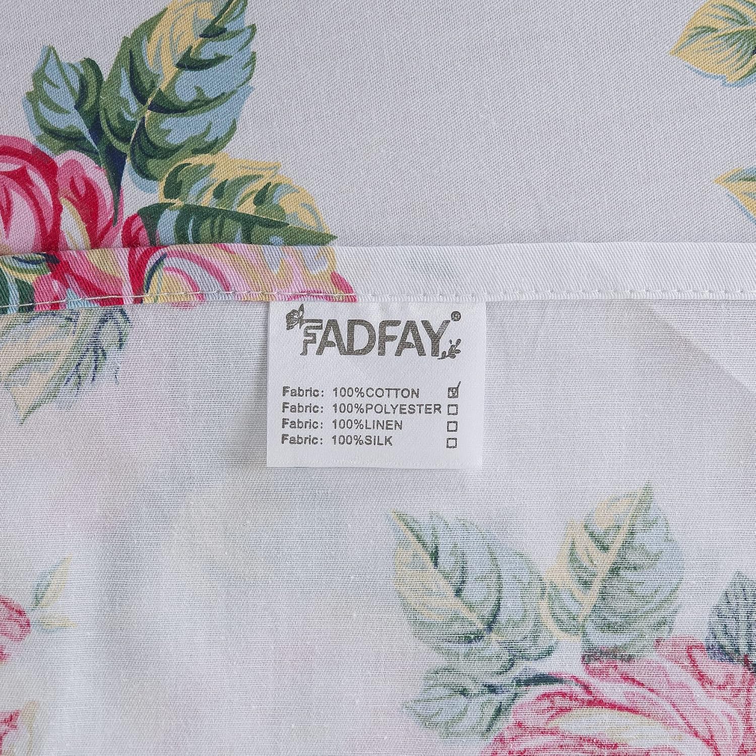 FADFAY Sheets Set Cal King Pink Rose Floral Bedding Shabby Peony Flower Bed Sheet Set Vintage Farmhouse Bedding 100% Cotton Breathable Bedding with