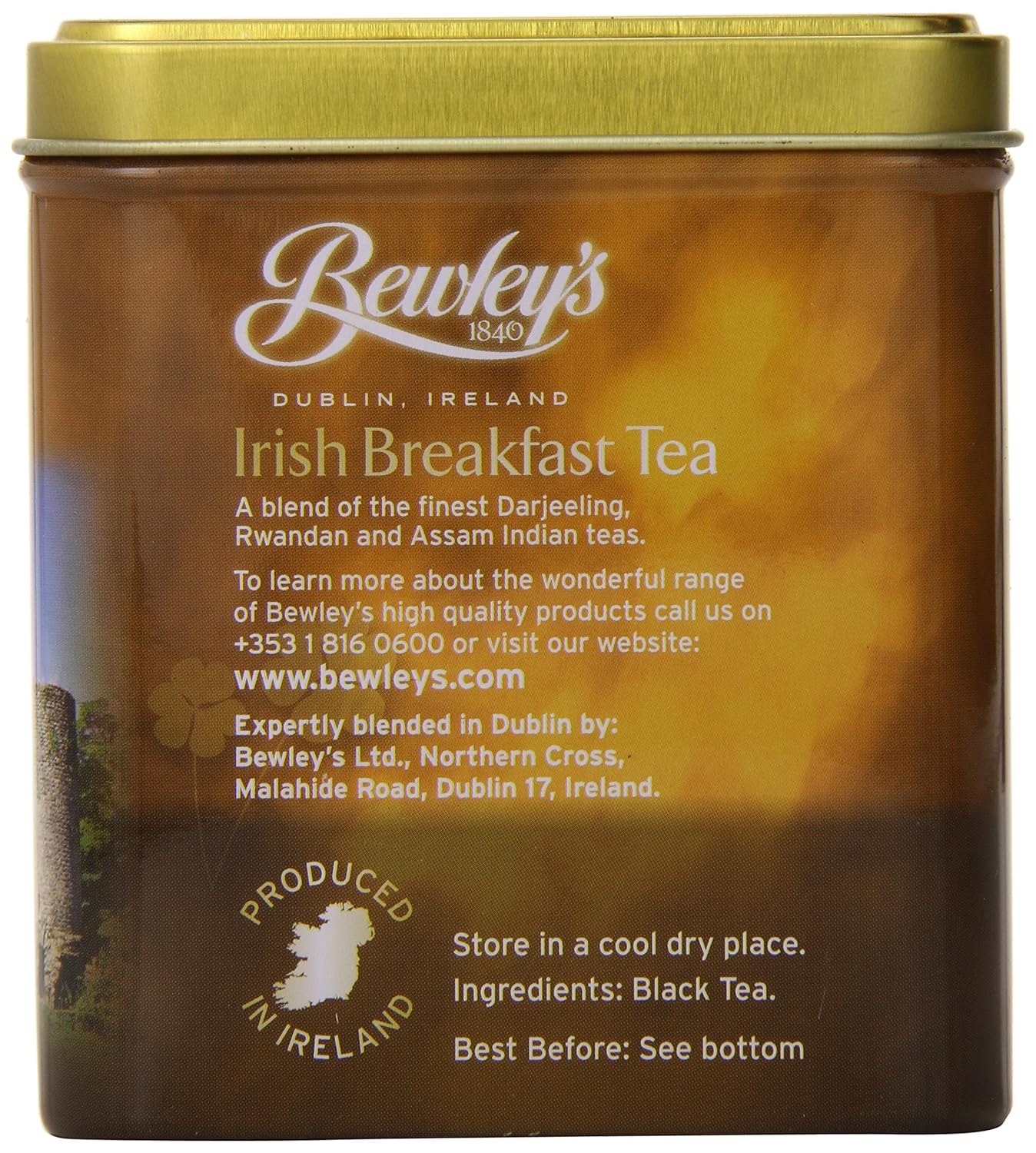 Bewley’s Irish Breakfast – Lata de té, 30 unidades