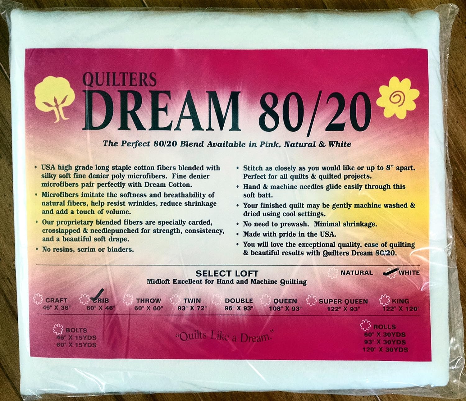 Quilter ‘s Dream 8020, color blanco, Seleccionar Loft de bateoCuna Tamaño 60″x46″