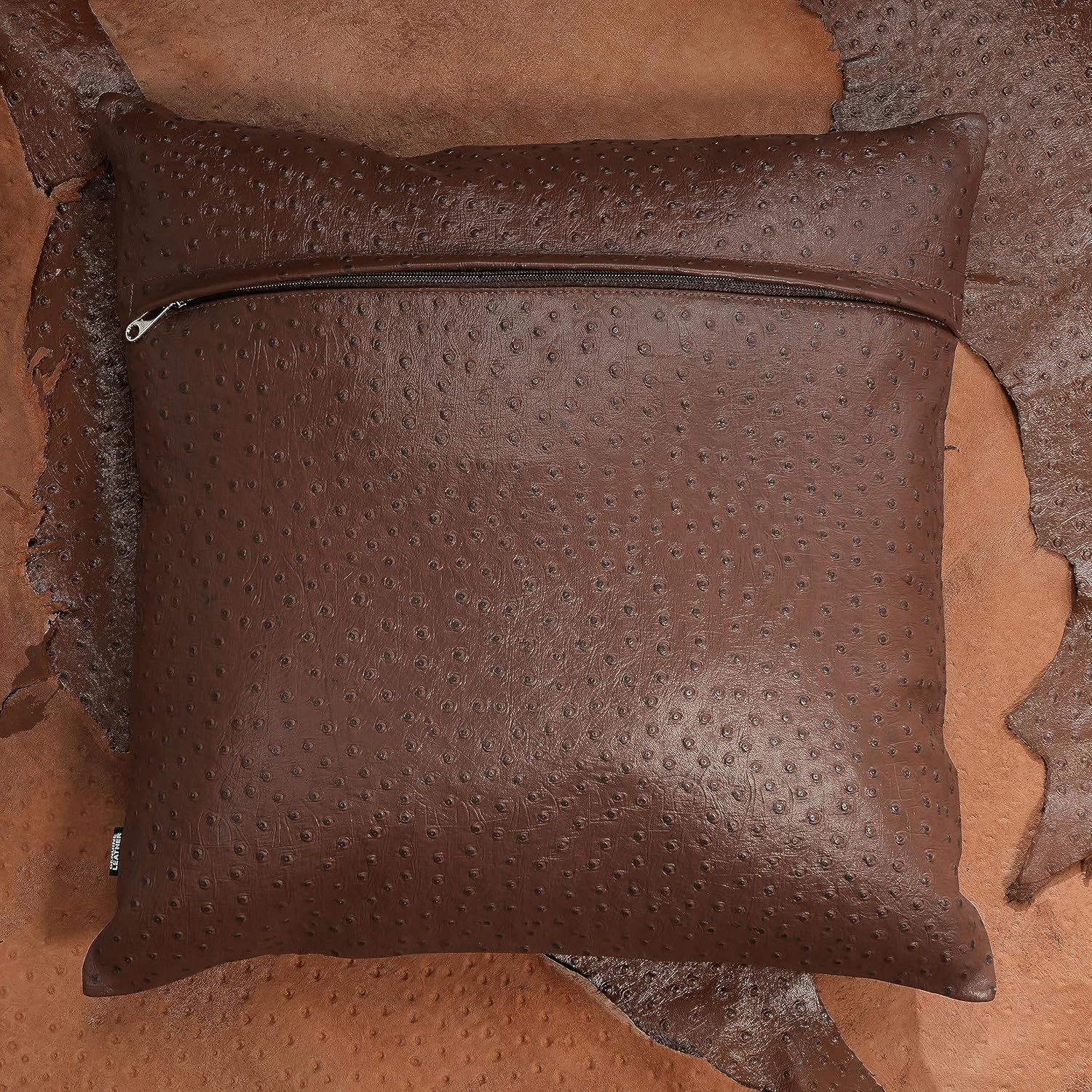 TOMJACK Funda de almohada de piel de cordero  Funda decorativa para cojín de sofá  Fundas para sala de estar y dormitorio, 22 x 22 pulgadas
