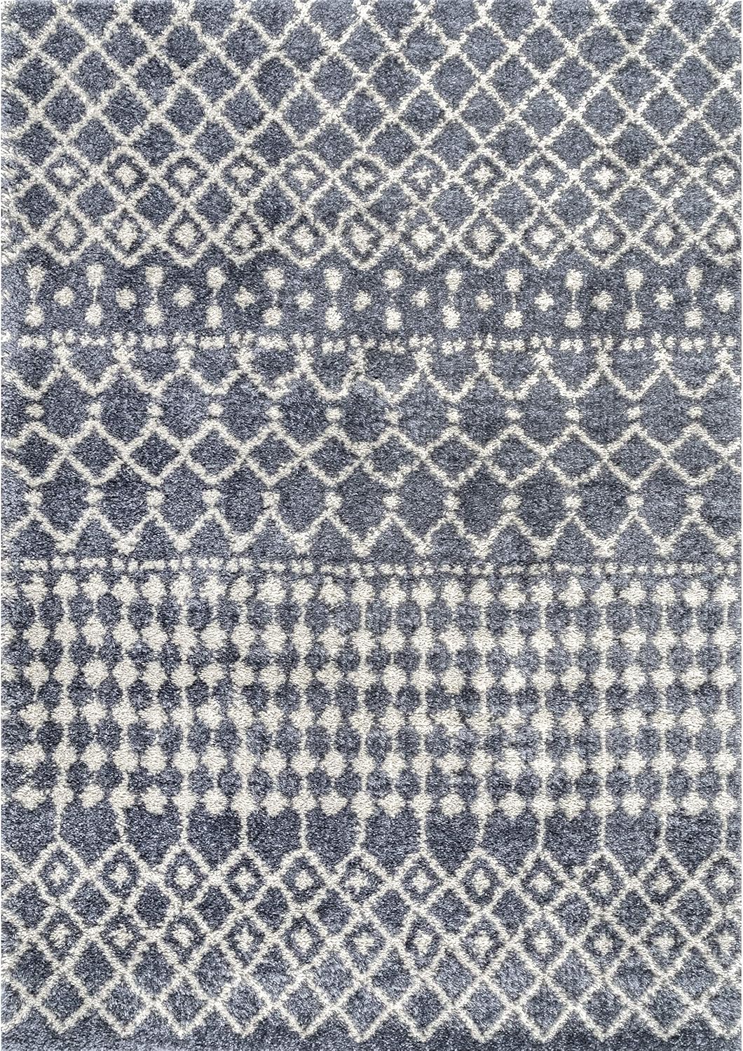 nuLOOM Alfombra marroquí Barbara Accent 2×3, gris