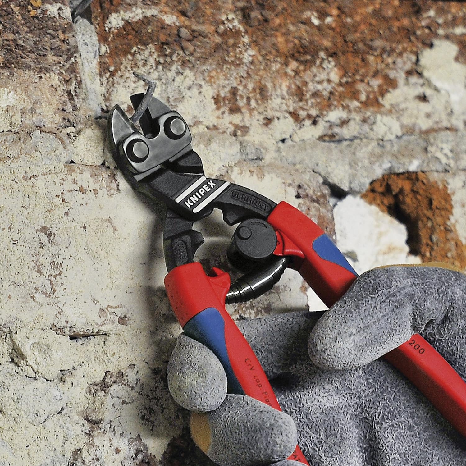 KNIPEX 7122200 Corte de cobolt de alto apalancamiento en ángulo de agarre cómodo