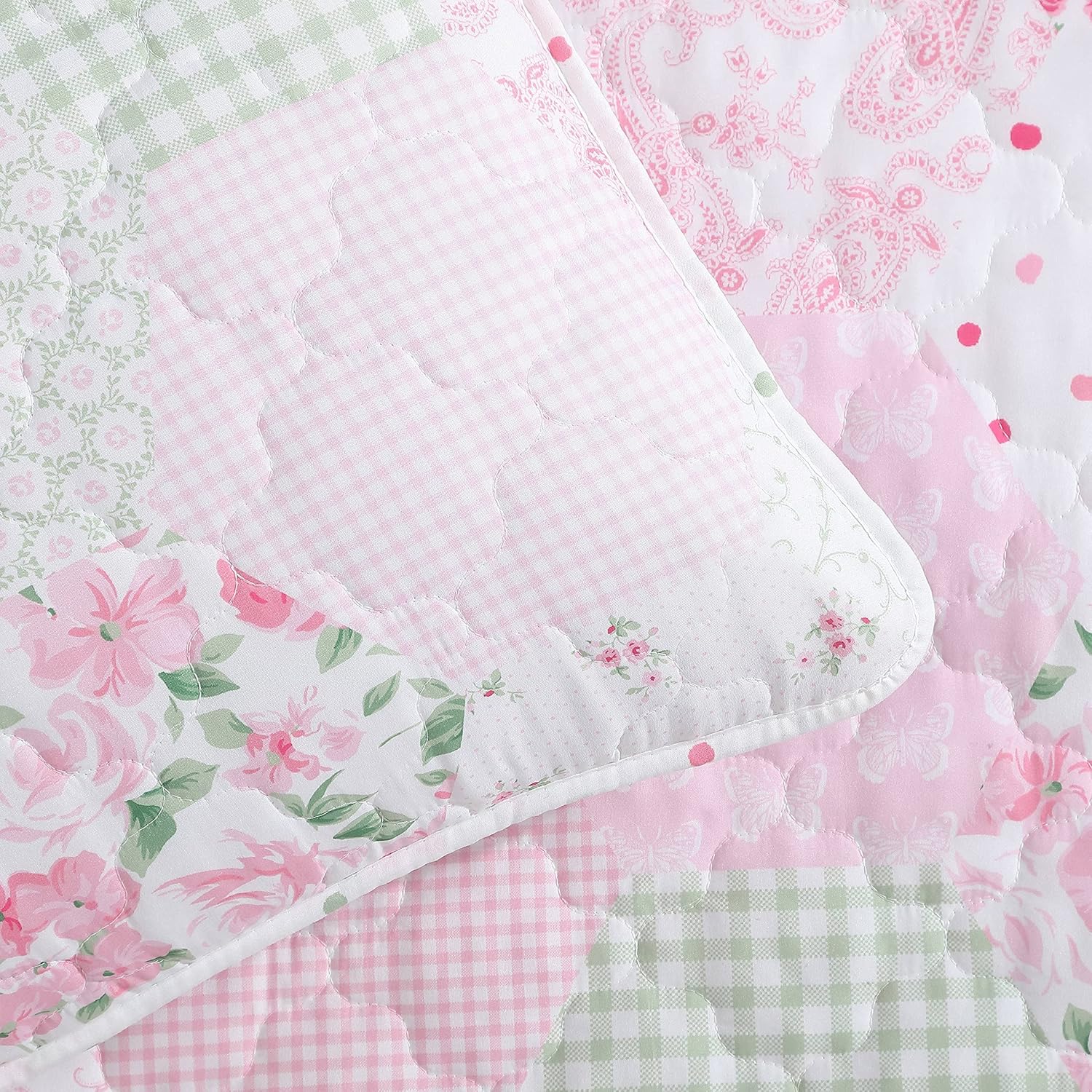 Laura Ashley Juego de edredón para niños, tamaño individual, ropa de cama reversible para niños con fundas a juego, ideal para juego de ropa de cama