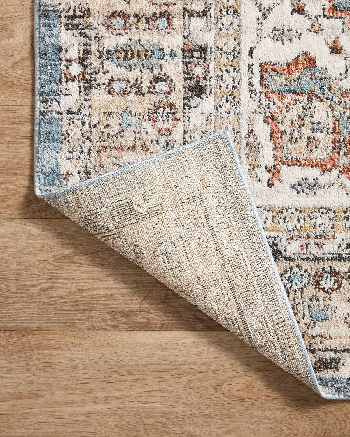 Loloi II Odette Collection ODT-06 SkyMulti – Alfombra redonda de 9 pies y 2 pulgadas x 9 pies y 2 pulgadas