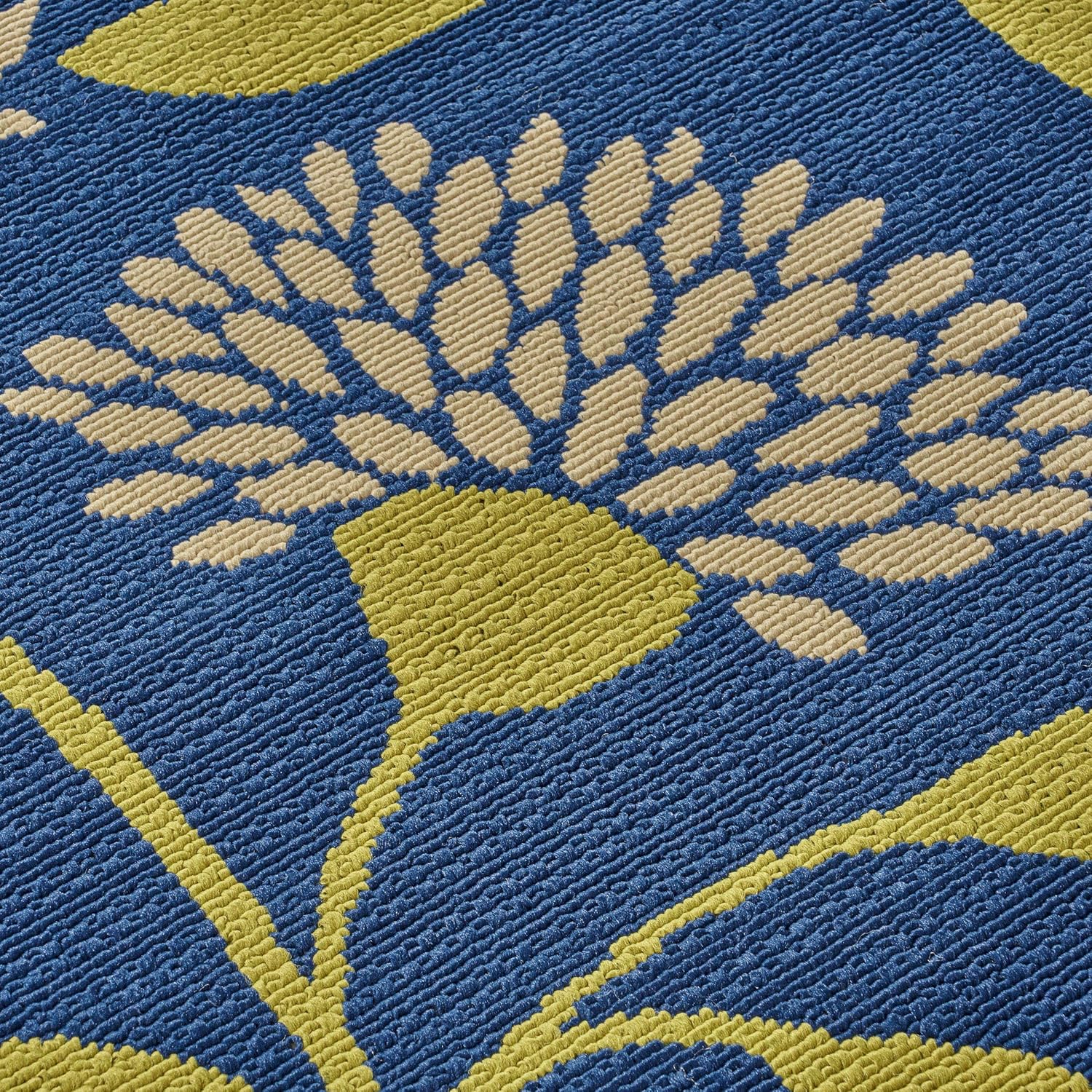 Christopher Knight Home Tilda – Alfombra floral para exteriores, 5 x 8, azulverde