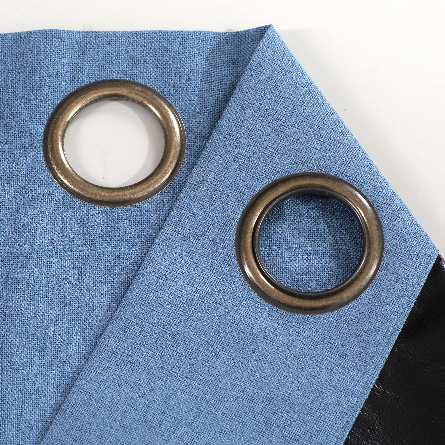 Empire Home Fashion Cortinas 100% opacas para ventana, con aislamiento térmico, parte trasera negra y ojales, 7 colores, 4 tamaños (azul, 37