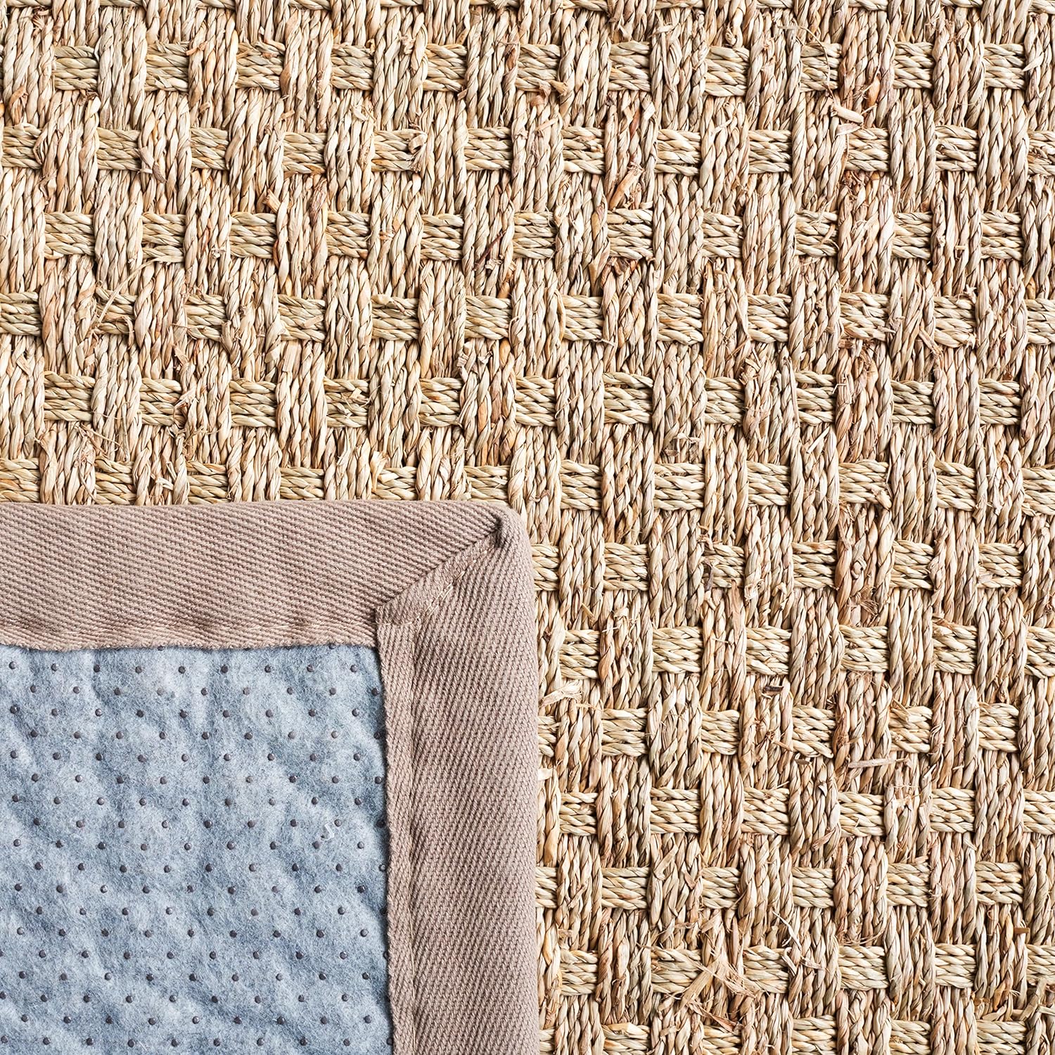 Safavieh NF114A Natural Fiber Collection – Alfombra de fibras naturales de patrón trenzado, varios colores (5 x 8 pies), Fibras naturales, Natural