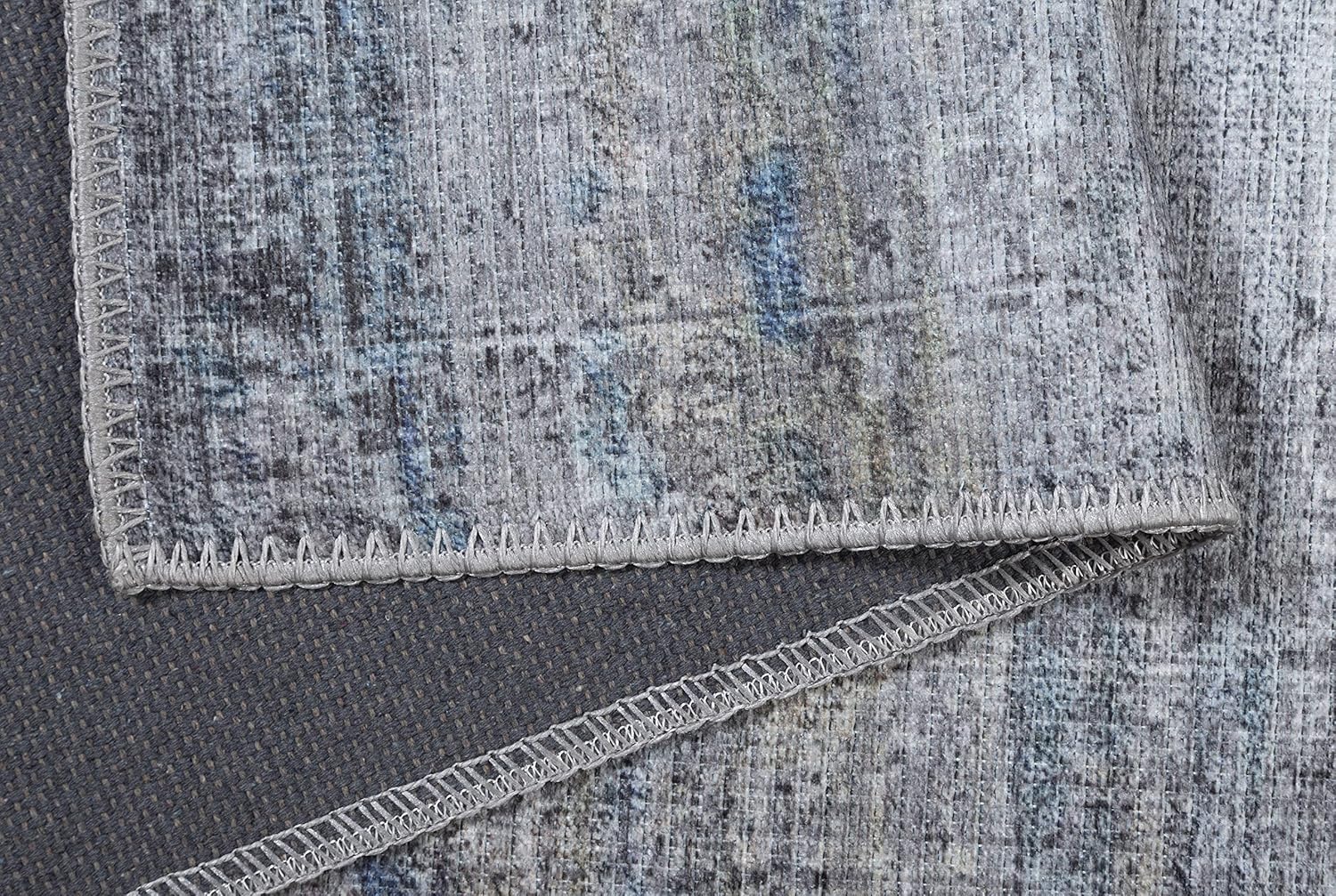 Adiva Rugs Alfombra lavable a máquina con parte trasera antideslizante para sala de estar, dormitorio, cuarto de baño, cocina, impresión vintage