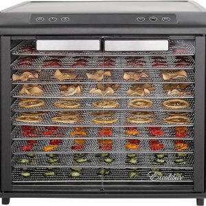 Excalibur Deshidratador eléctrico de alimentos Select Series 10 bandejas con control de temperatura ajustable, incluye bandejas de secado cromadas, Excalibur Deshidratador eléctrico de alimentos Select Series 10 bandejas con control de temperatura ajustable, incluye bandejas de secado cromadas,
