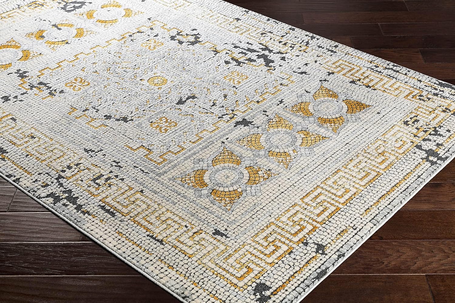 Mark&Day – Alfombras de área, 5 x 7 pies, color mostazabeige, naranja, beige, gris, alfombra para sala de estar, dormitorio o cocina (5.1 pies x 7.3