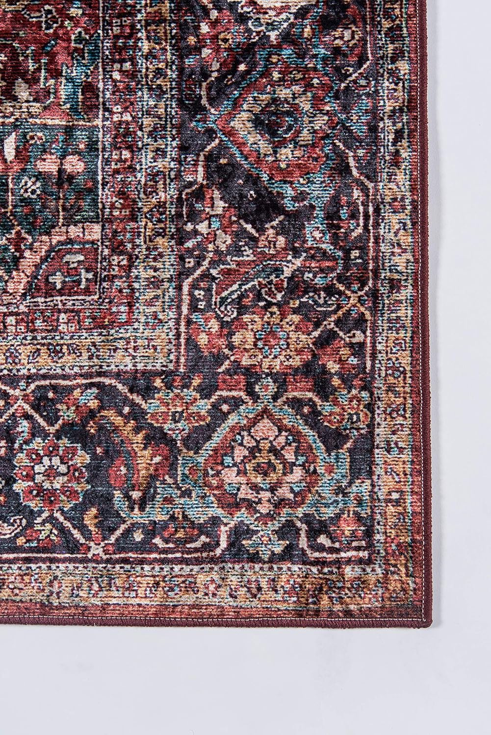 Momeni Alfombra Karachi, 2 x 3 pies, color borgoña