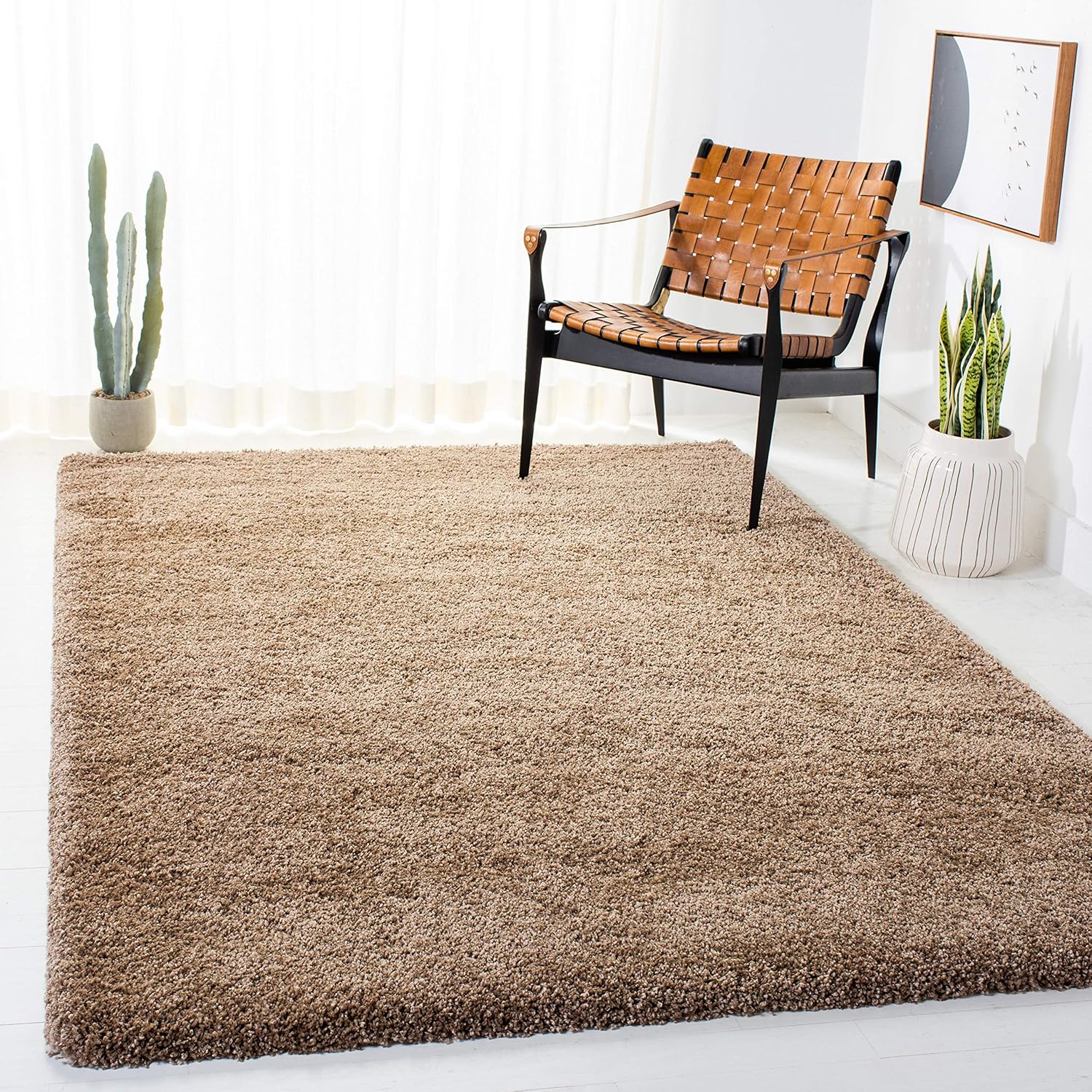 Safavieh Milan Shag Collection SG180-1212 – Alfombra color marfil, 10 x 14pies