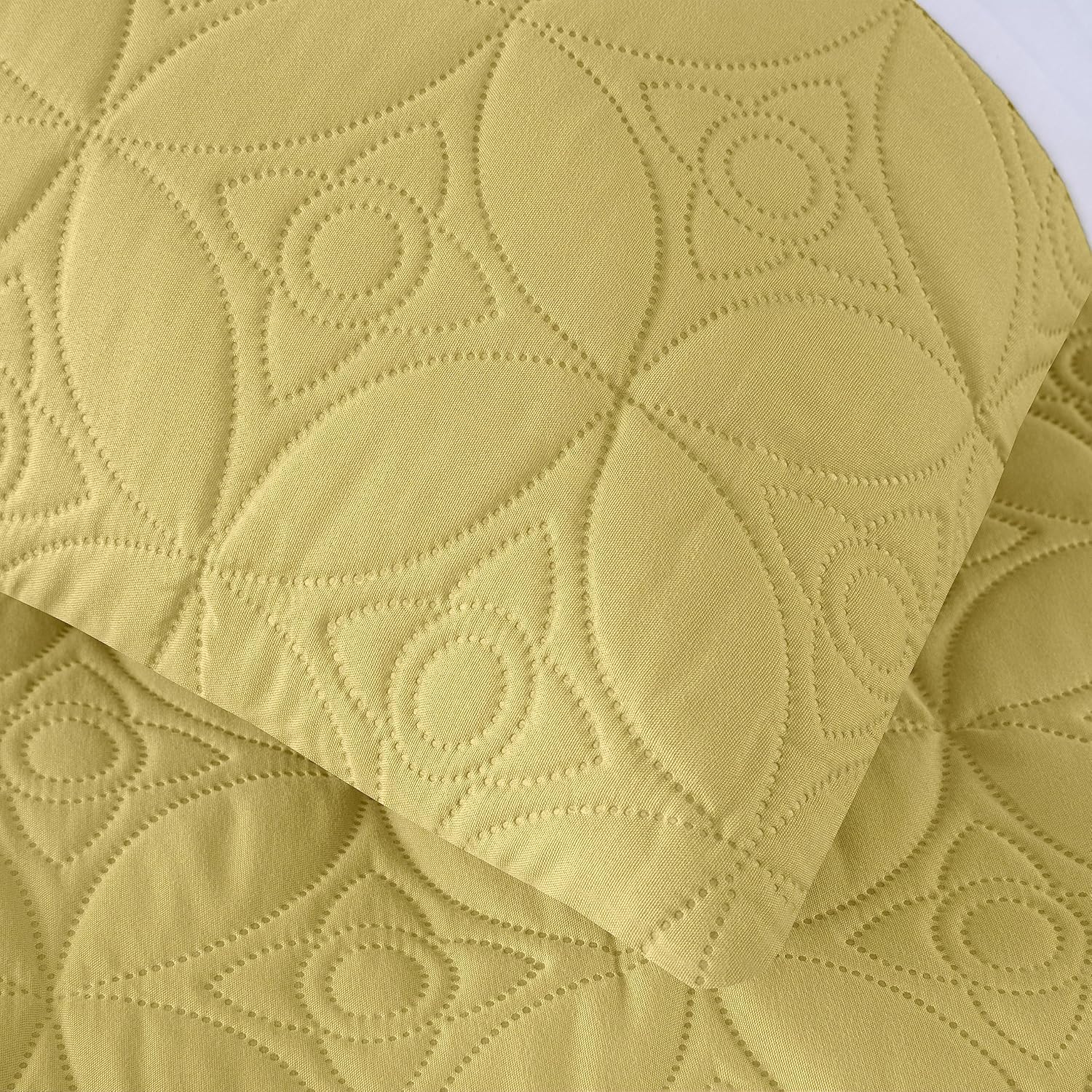 Chezmoi Collection Bernard – Juego de edredón tamaño Queen de 7 piezas con sábanas, edredón ligero, color amarillo, gris carbón, medallón acolchado,