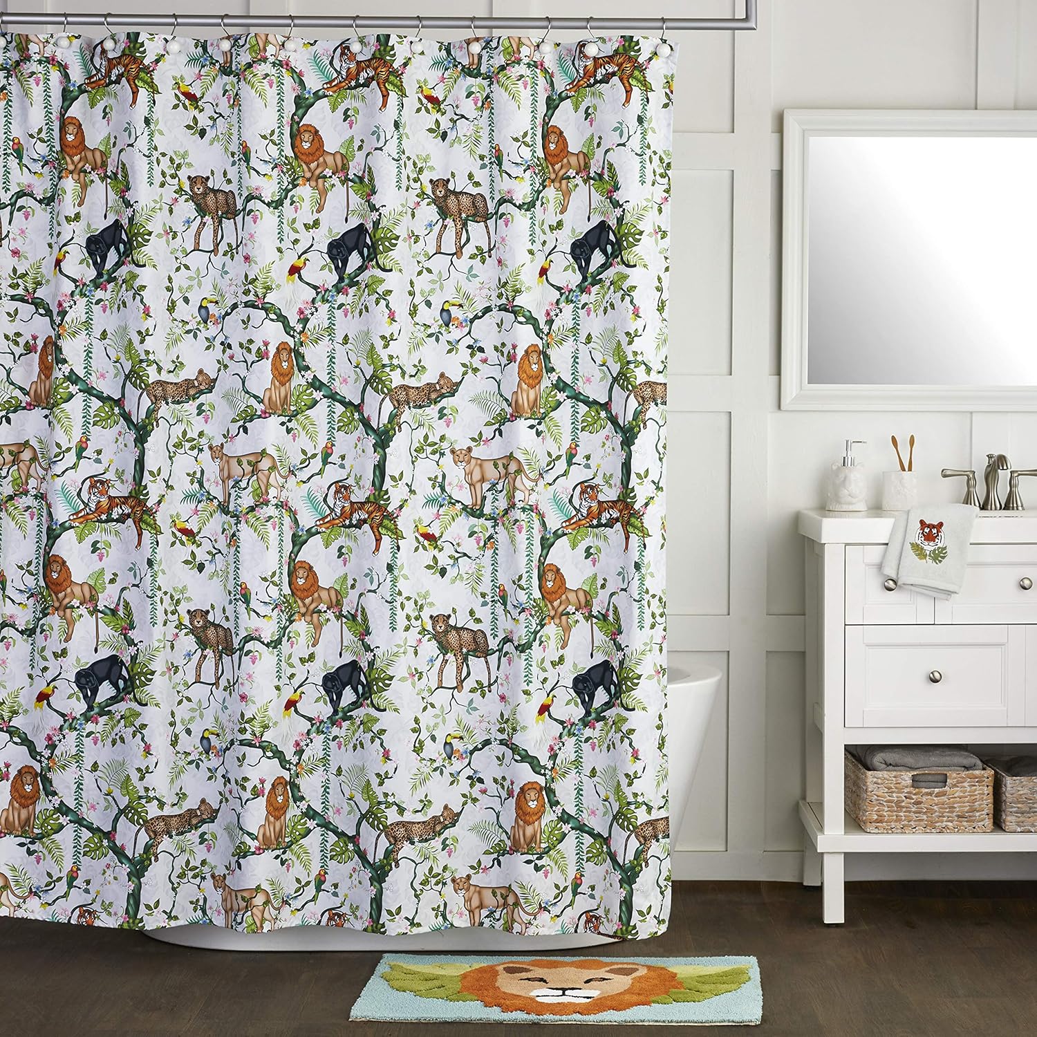 SKL Home Vern Yip Jungle Cats – Porta cepillos de dientes, color blanco
