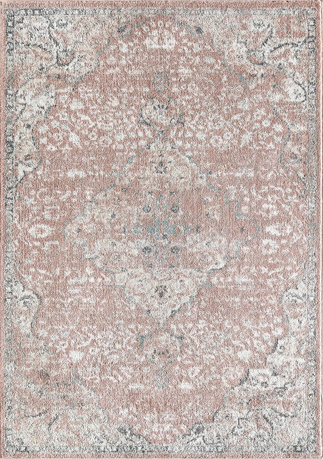 Rugs America Tapete de transición Hailey Collection, diseño vintage. Ideal para salas de estar, comedores, dormitorios y más.