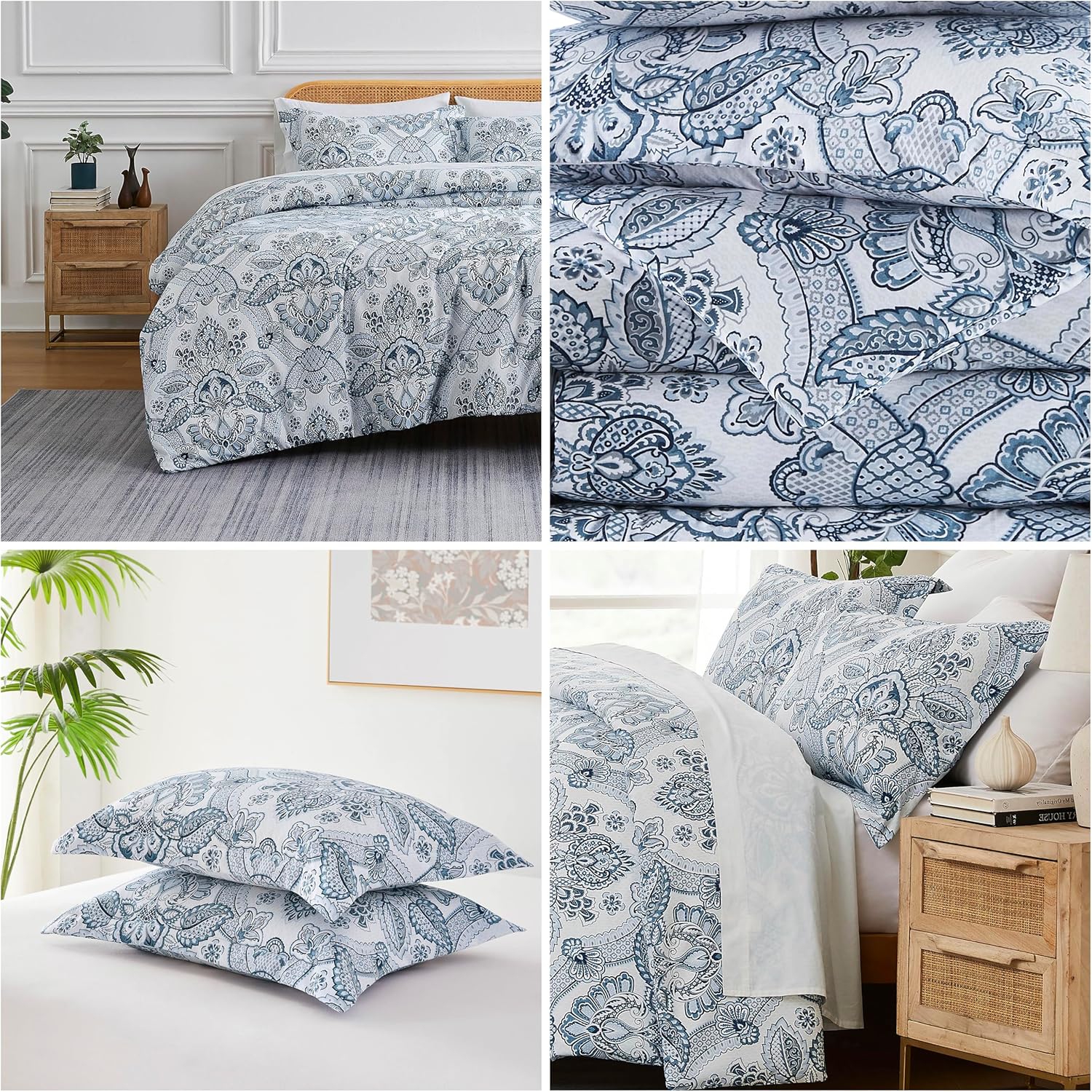 Southshore Fine Living, Inc. Juego de ropa de cama de gran tamaño alternativo para todas las estaciones, colcha reversible suave de 2 piezas con una