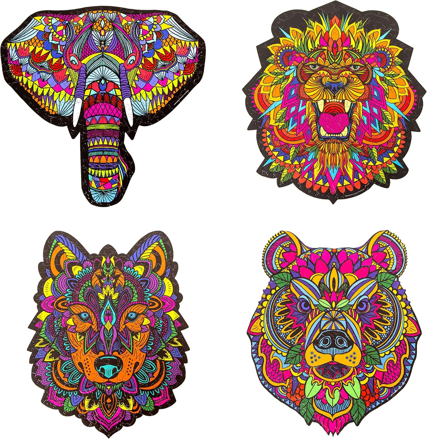Hidden Shapes – Rompecabezas para adultos – 300 piezas – Dibujado a mano – 75 formas ocultas únicas – Gran regalo para mamá, papá, adolescentes,