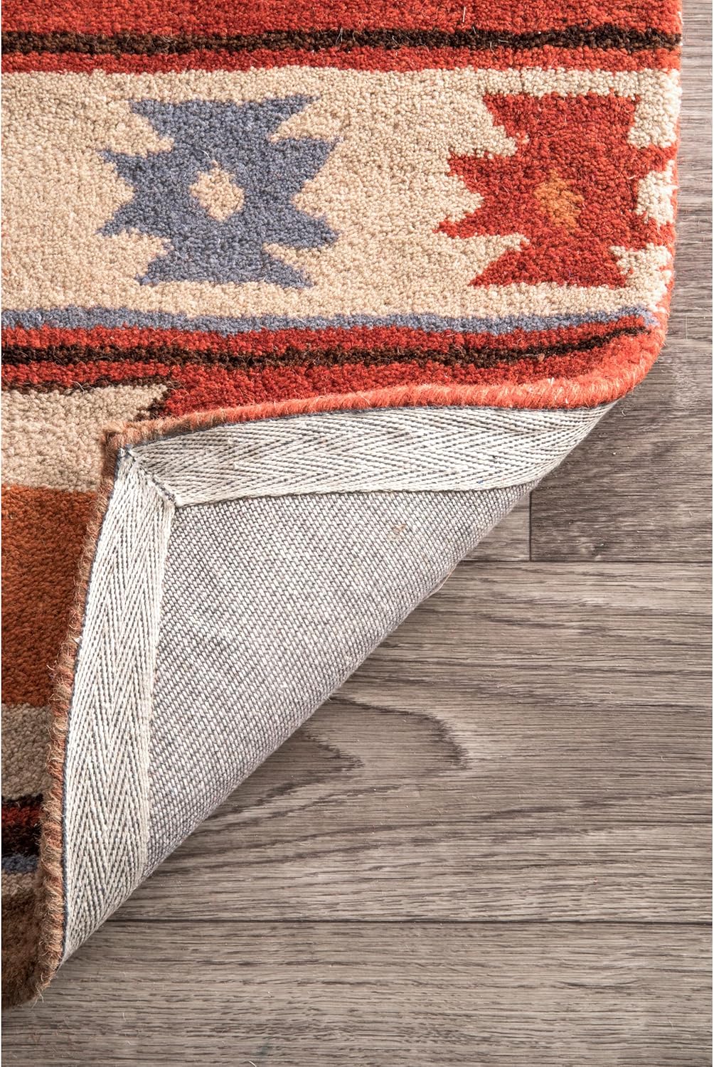 nuLOOM Alfombra Shyla copetuda a mano, 6×9, color vino