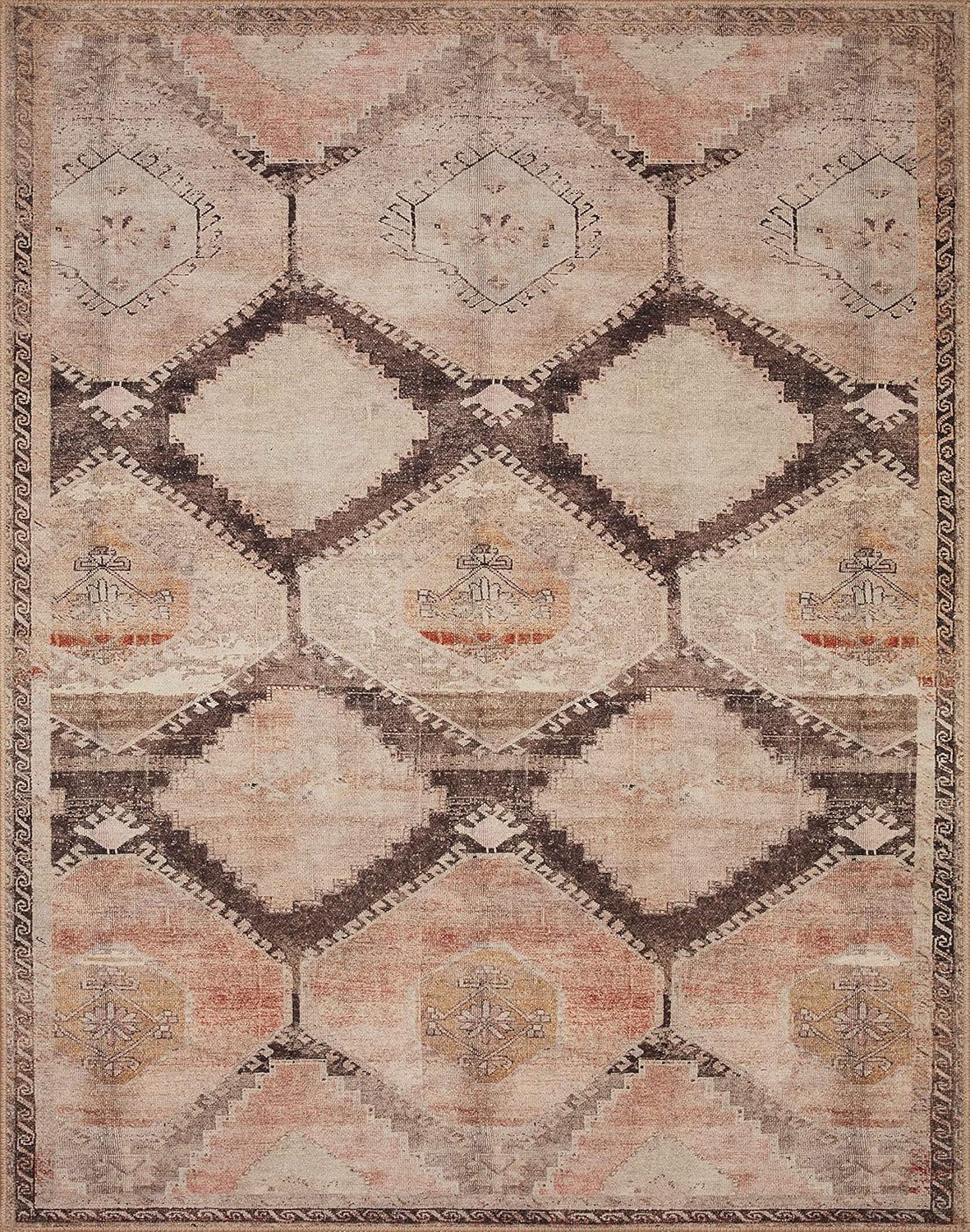 Loloi II colección Wynter WYN-08 – Alfombra decorativa tradicional de 3 pies 6 pulgadas x 5 pies 6 pulgadas, color grafito