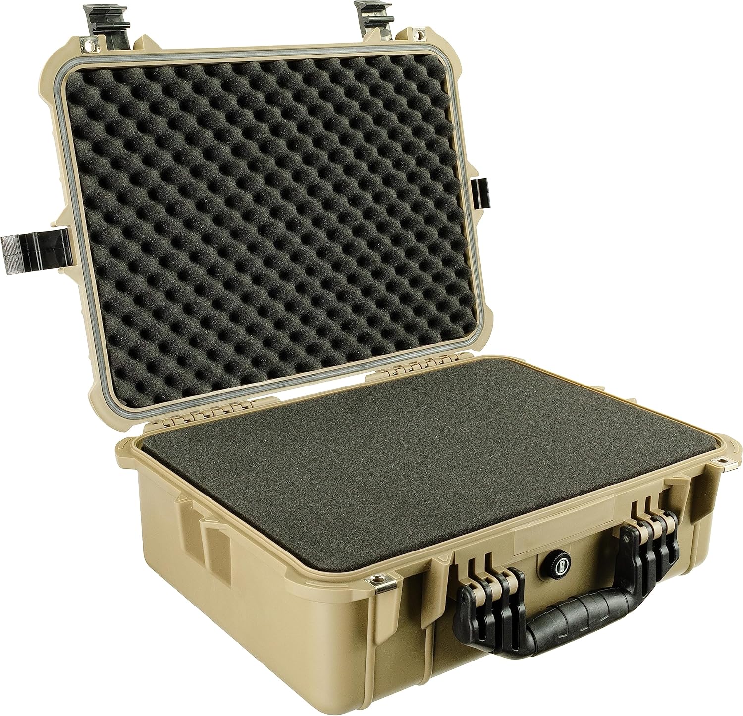 Bushnell Funda rígida impermeable grande de 20 pulgadas para binoculares, óptica, equipos, a prueba de golpes y listo para la TSA (bronceado)