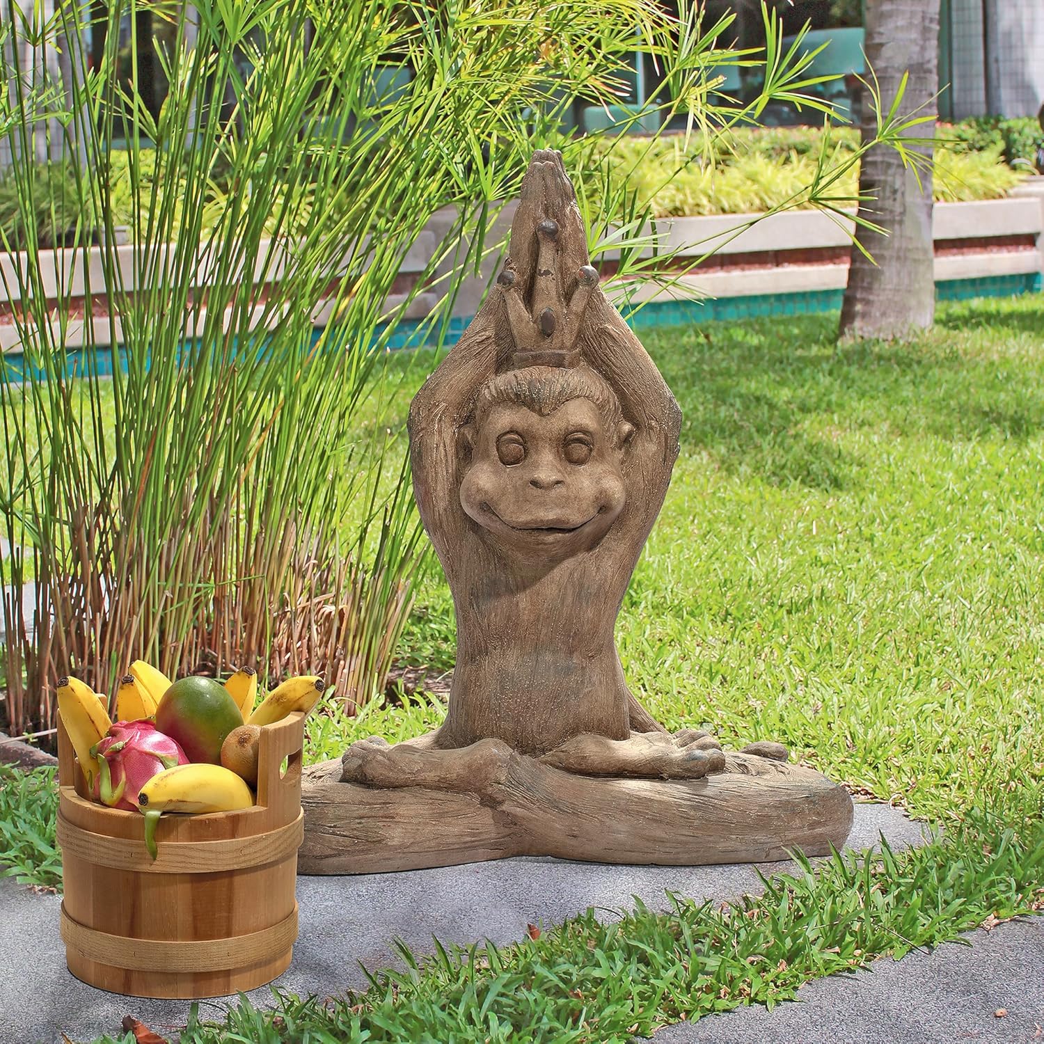 Design Toscano Estatua de animal zen del mantra del mono