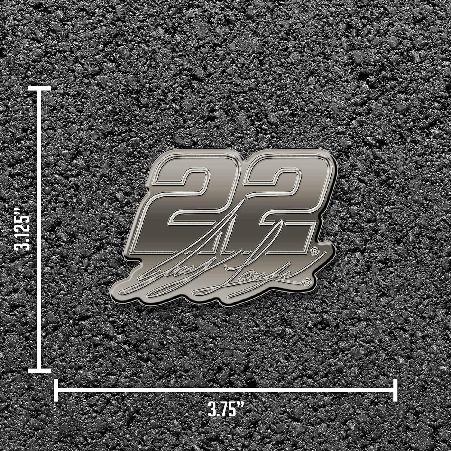 Rico Industries NASCAR Racing Signature – Emblema de automóvil de níquel antiguo para automóvil, camión, SUV