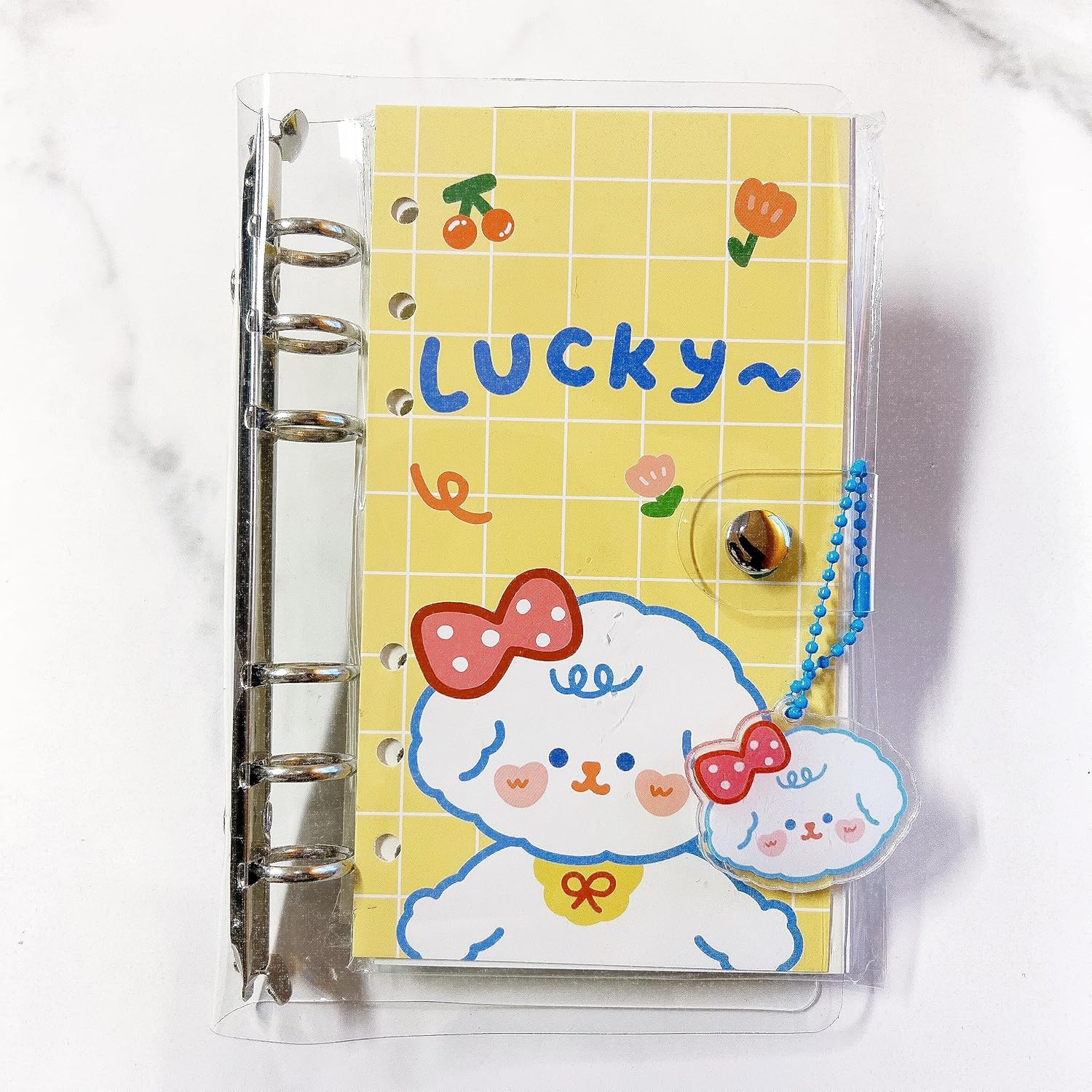 Cuadernos escolares de 6 anillos para niños y niñas (azul)