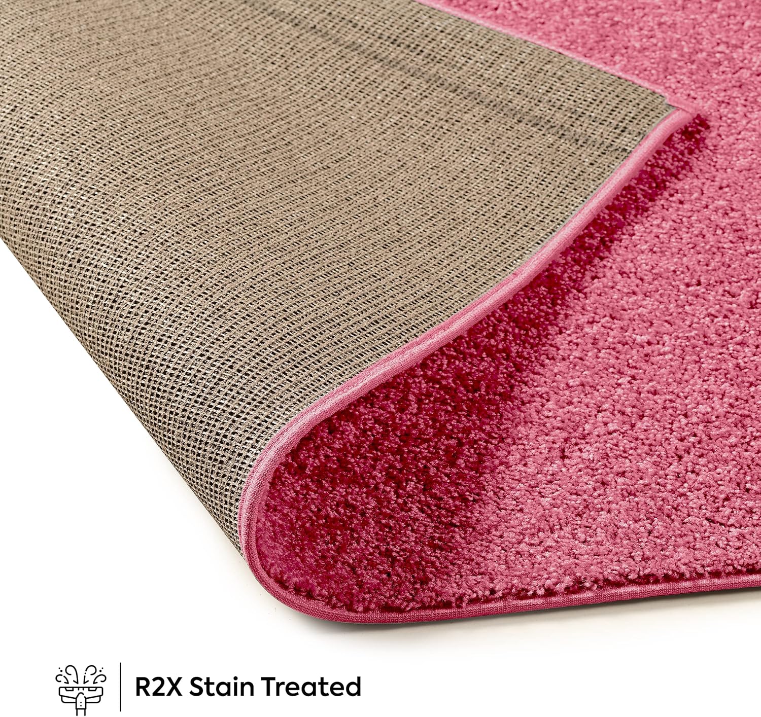 Alfombrilla de color liso, de felpa, moderna, alfombra adecuada para los niños y mascotas Fabricada en EE.UU., forma rectangular, alfombrilla ideal