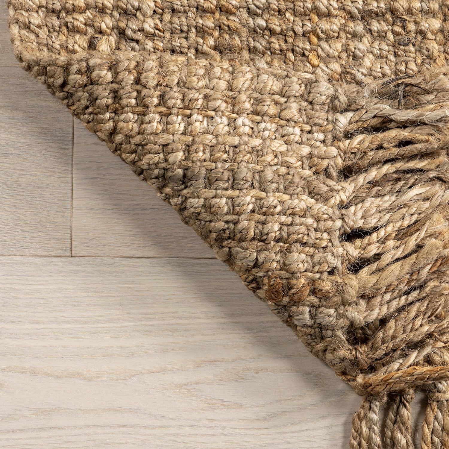 nuLOOM – Alfombra gruesa de yute Daniela Farmhouse de fibra natural, ecológica, hecha a mano, dormitorio, sala de estar, comedor